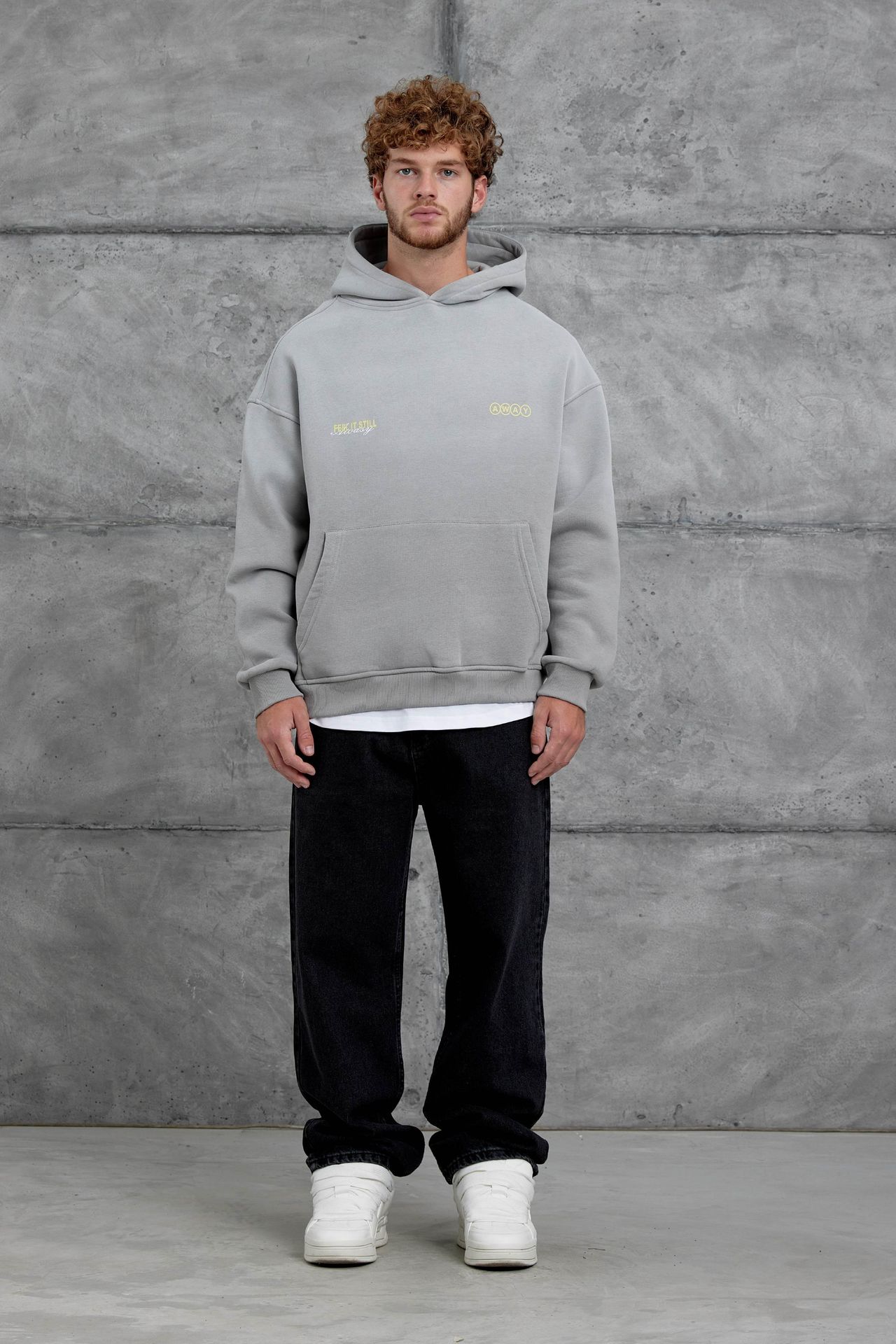 NOMARC Geniş Kesim Kapüşonlu Logolu Cepli Hoodie 4