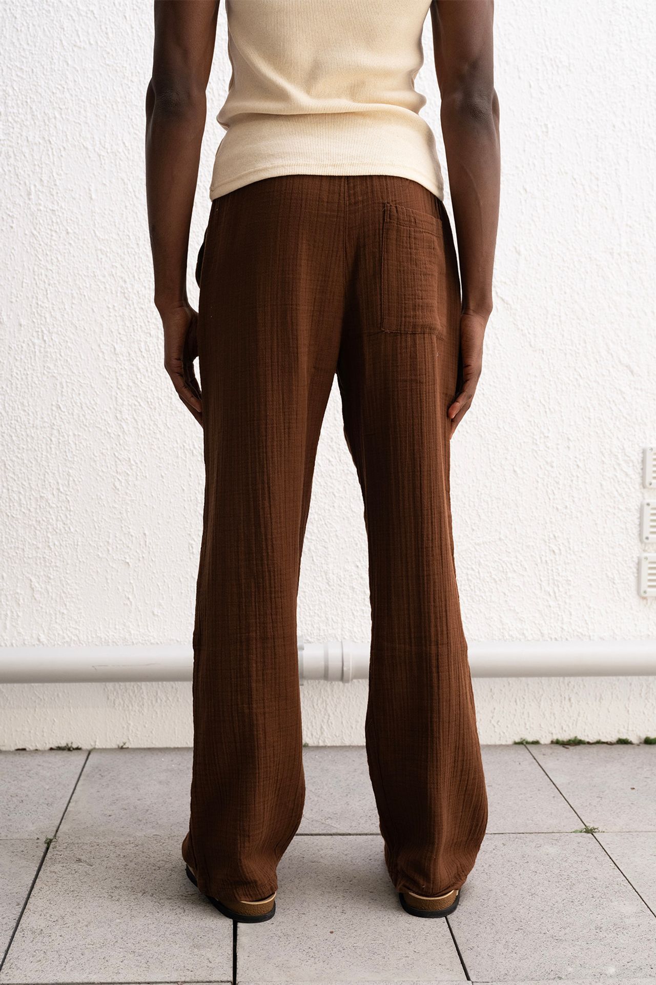 GIESTO Relaxed Fit Drawstring Waist Straight Leg Pants 5