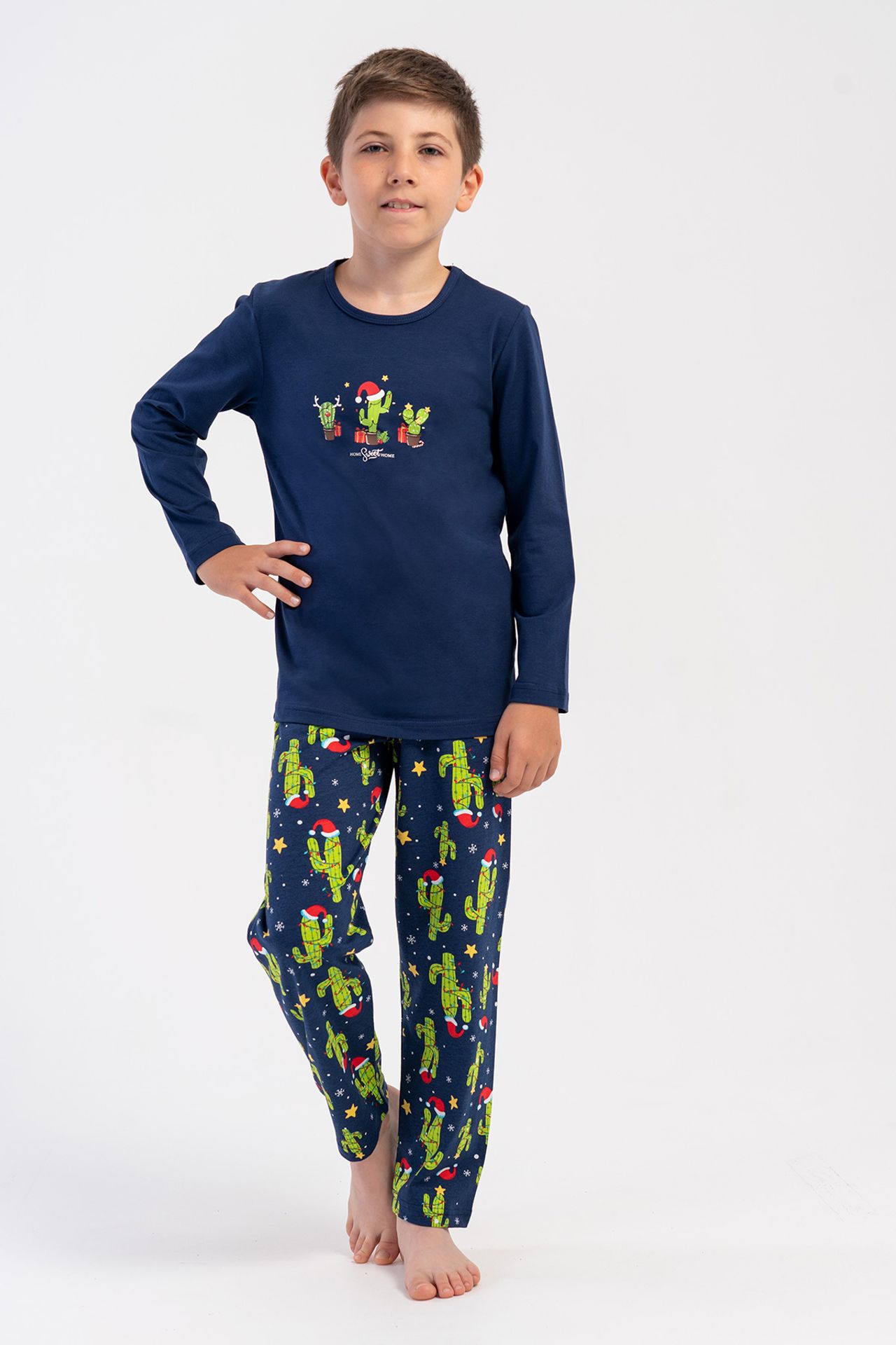 YAKE Uzun Kollu İki Parçalı Pijama Takımı 1
