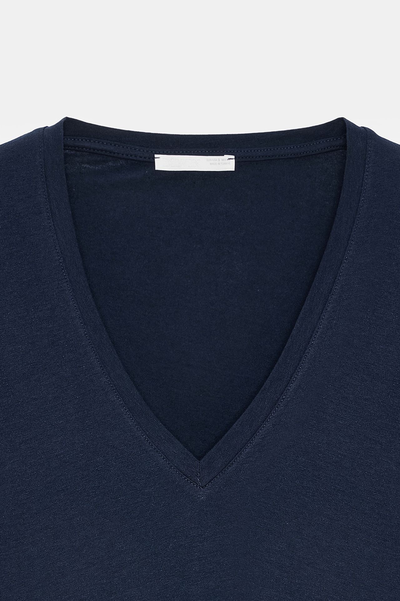 DILVIN Cotton Tencel V-Neck Short-Sleeve Blouse 7