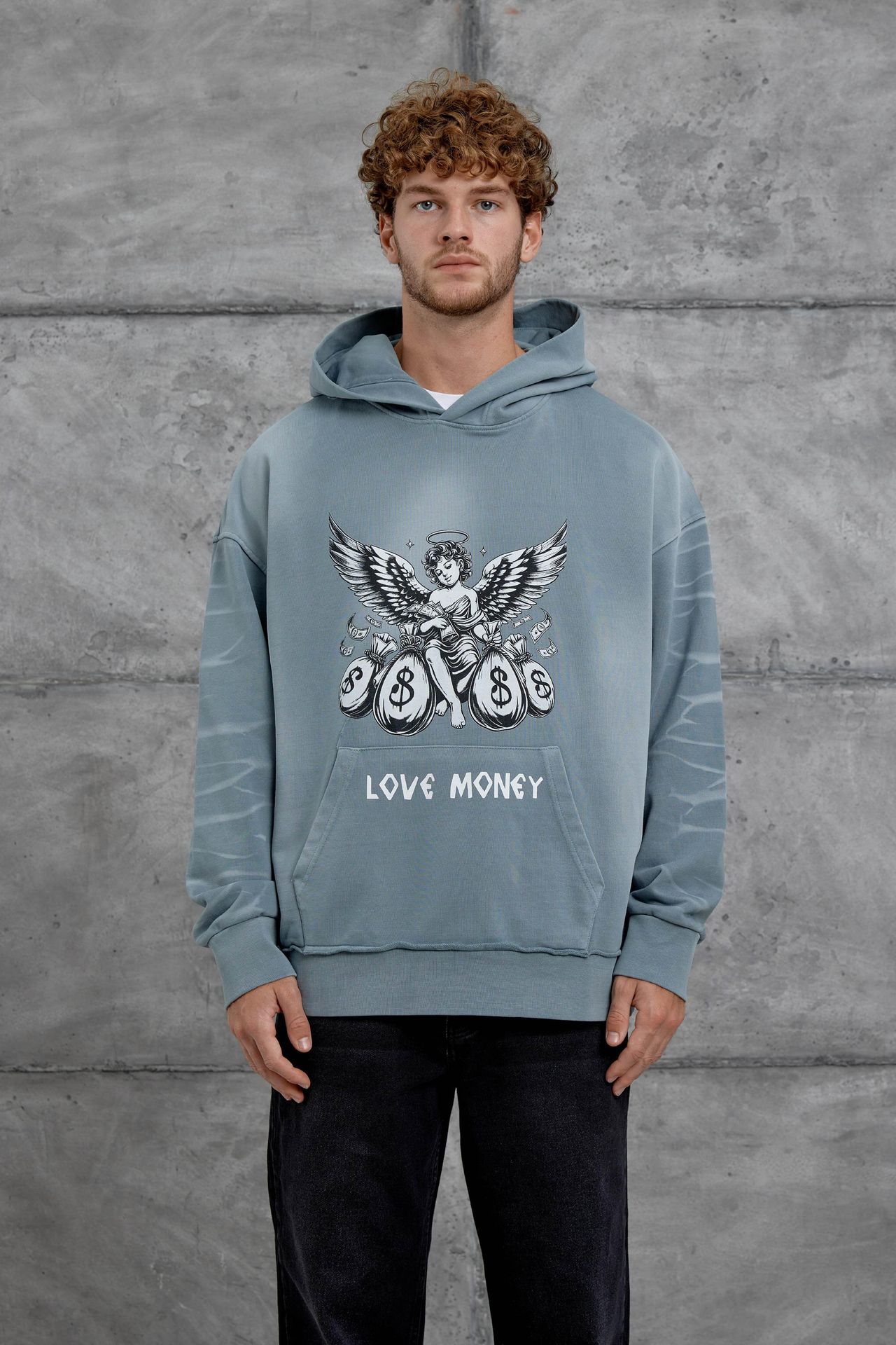 NOMARC Baskılı Kapüşonlu Oversize Sweatshirt 1
