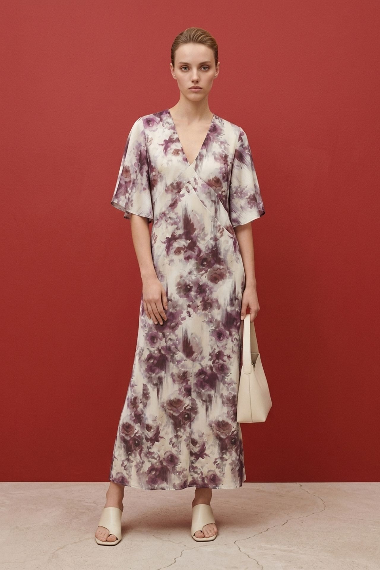MY FASHION Abstract Print Midi Dress 1