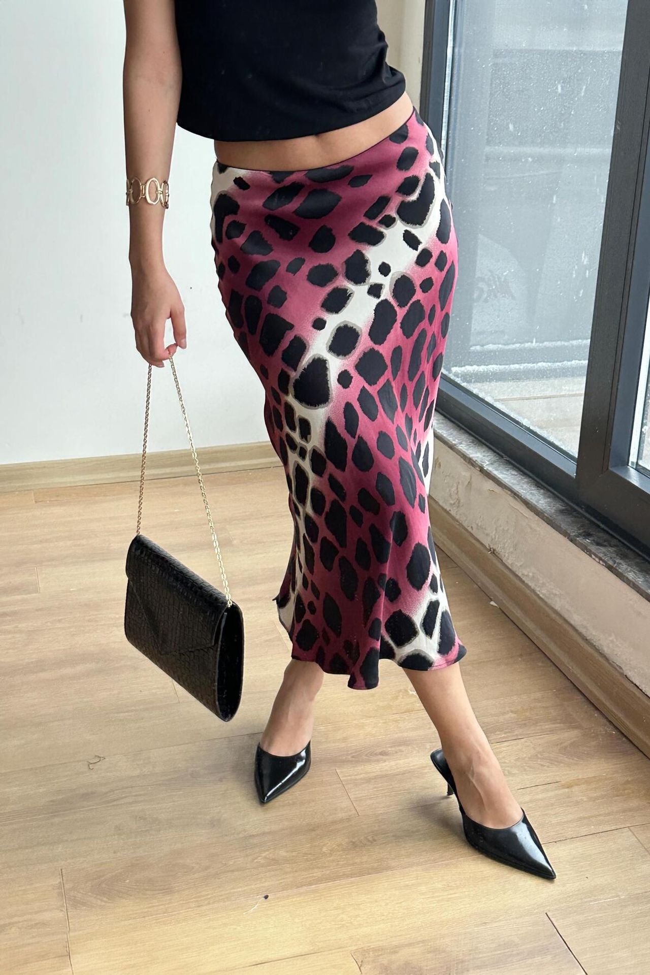 Mixray Leopard Midi Skirt 3