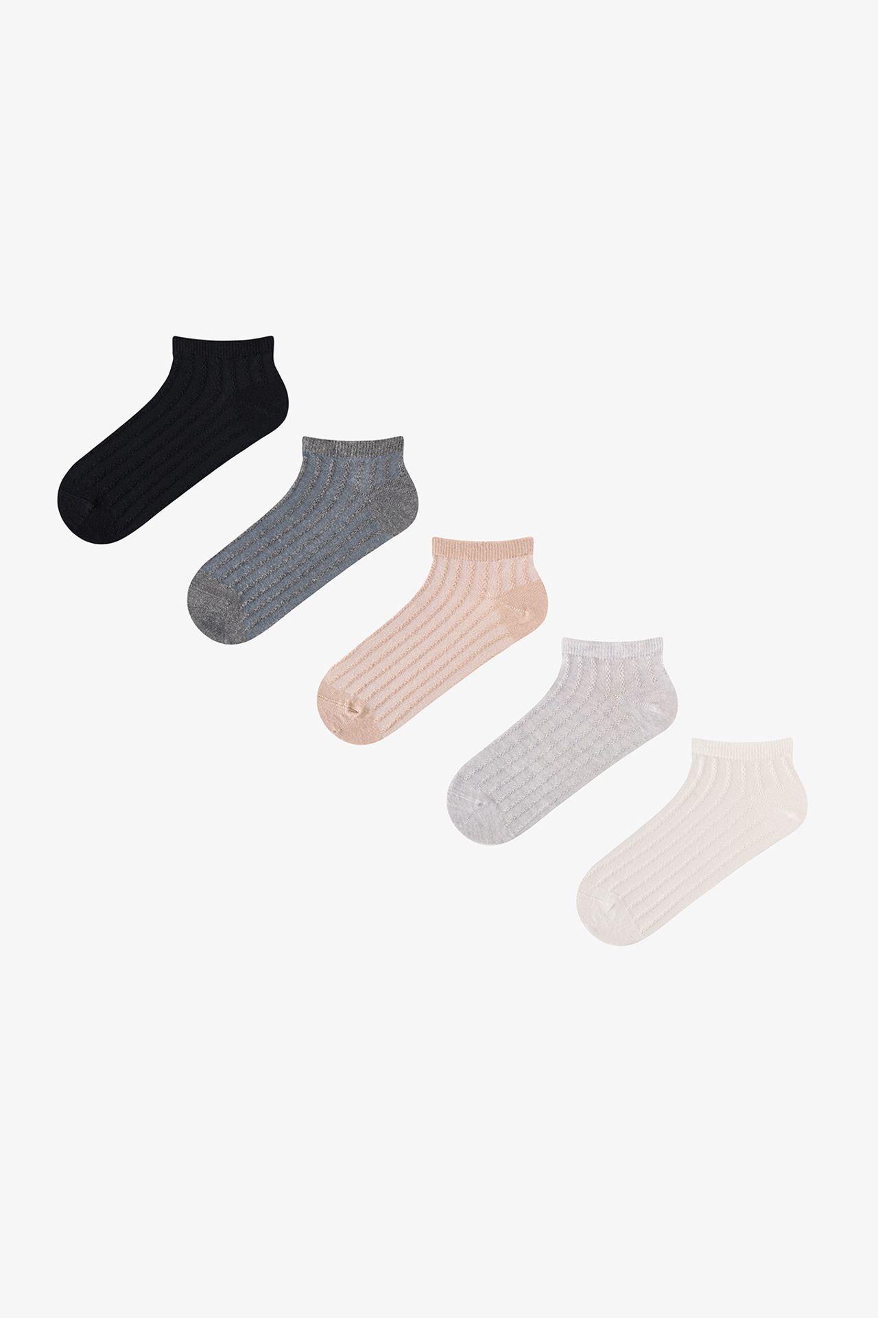 PENTI Brown Knit Jacquard Pair Of No-Show Socks 1