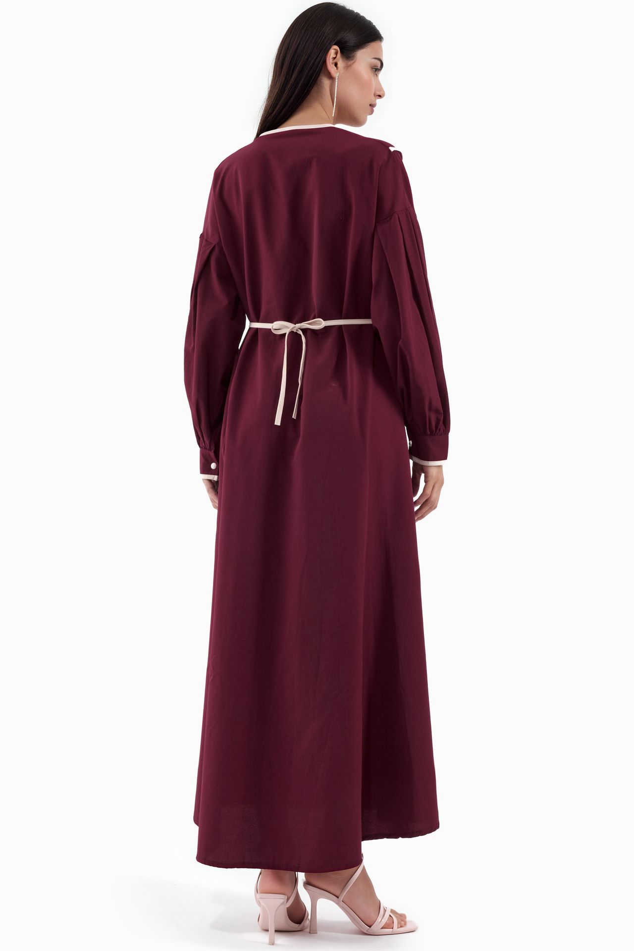 MSN Belted Striped Maxi Dress 3