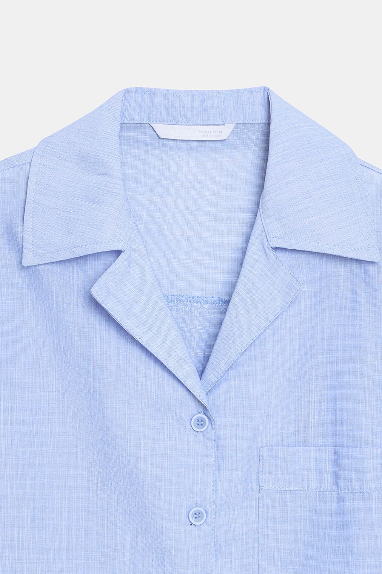 DILVIN Women's Cotton Poplin Crop Shirt 8