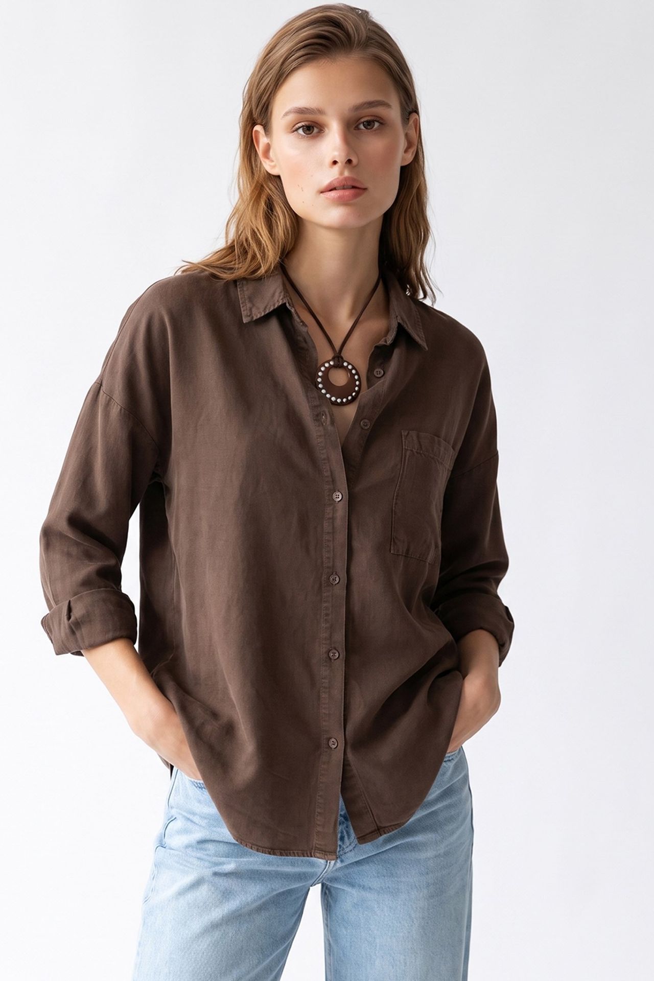 MIXRAY Women's Tencel Shirt 3