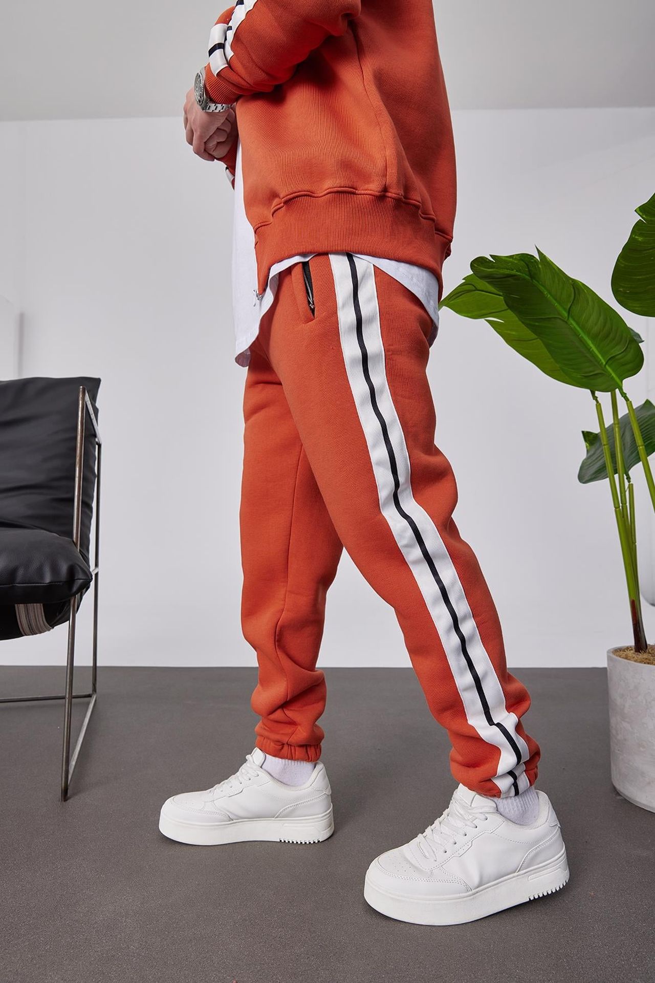 NOMARC Çizgili Elastik Belli Jogger Pantolon 1