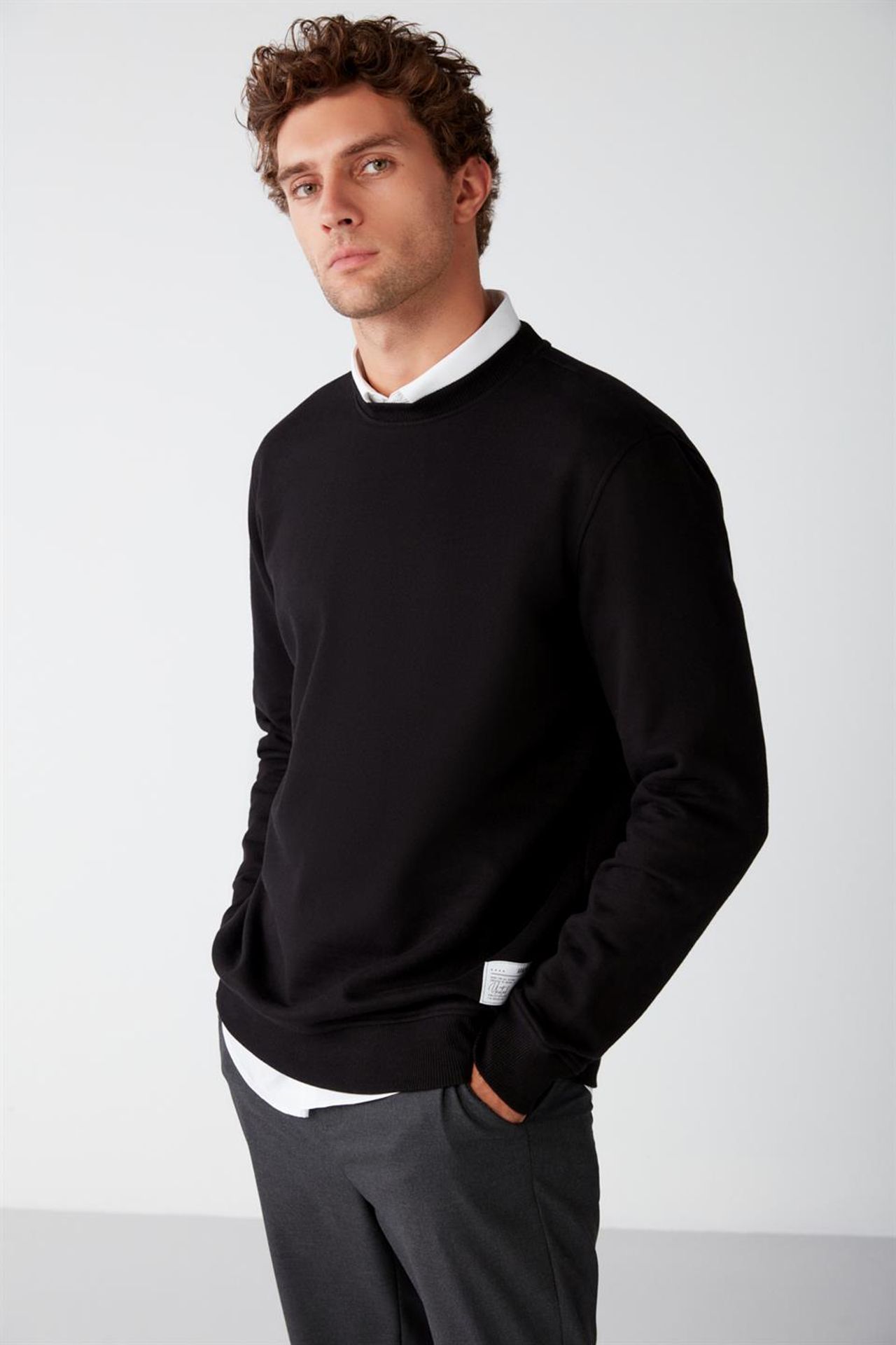 GRIMELANGE Fitilli Bisiklet Yaka Sweatshirt 2