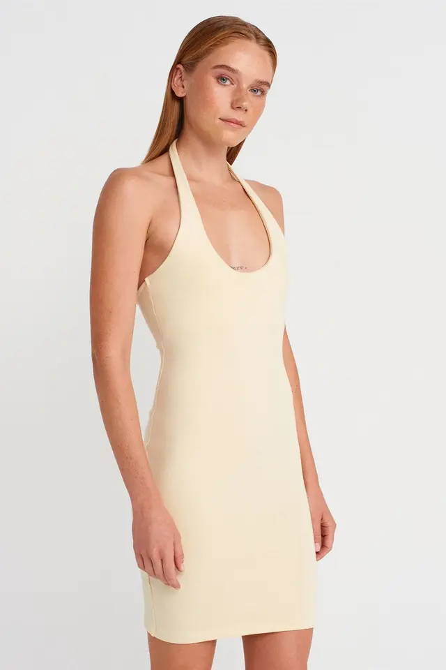 DILVIN Ribbed Bodycon Mini Dress