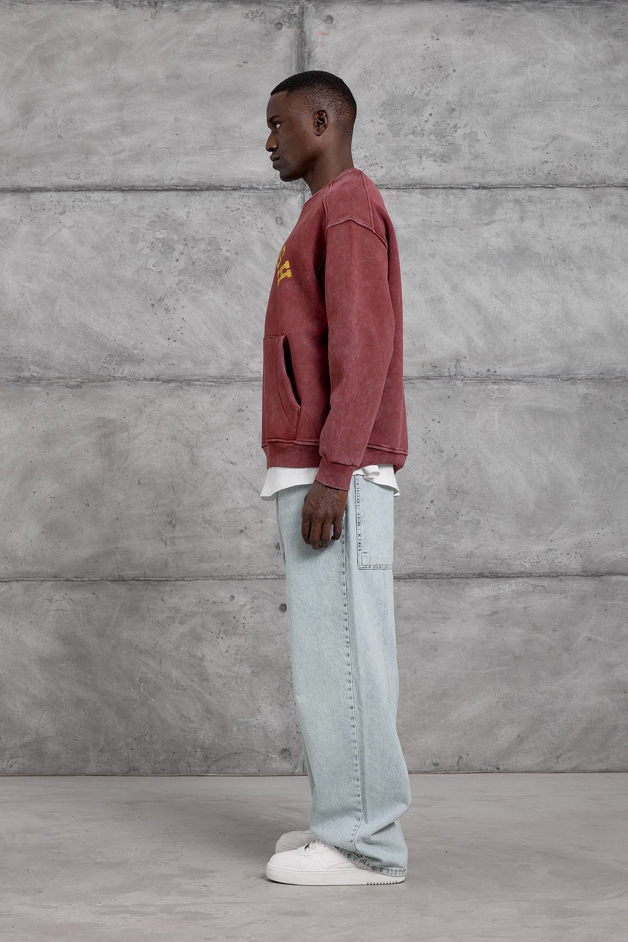 NOMARC Baskılı Bol Bisiklet Yaka Sweatshirt 6