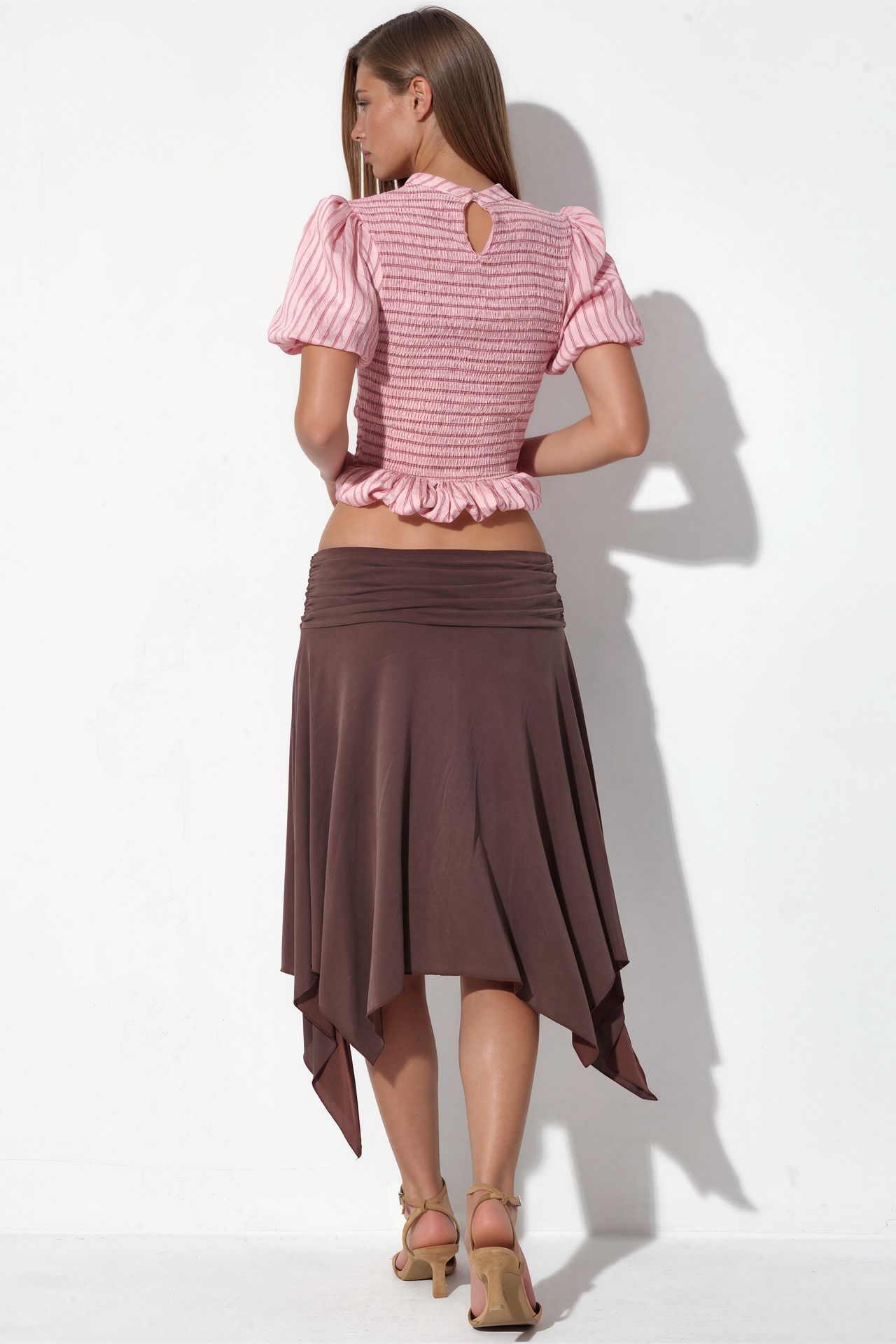 BUSEM High-Waist A-Line Midi Skirt 3