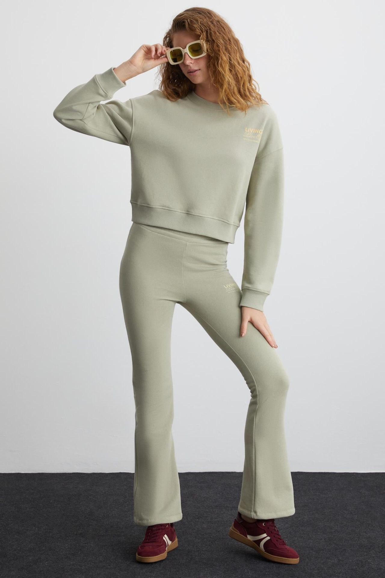 GRIMELANGE Ribbed Crew Neck Sports Set 2