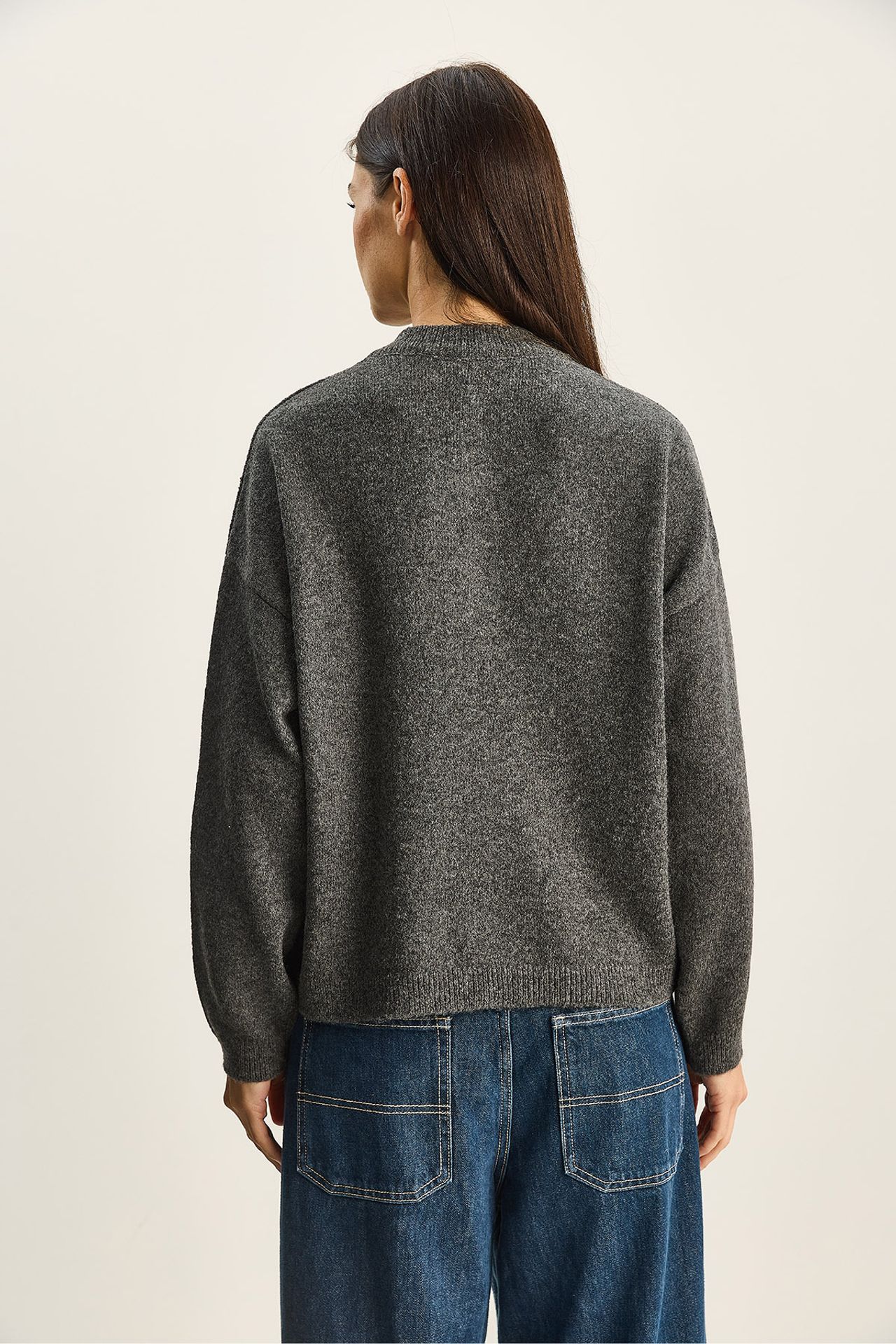 LUCCI Button Collar Knit Sweater 6