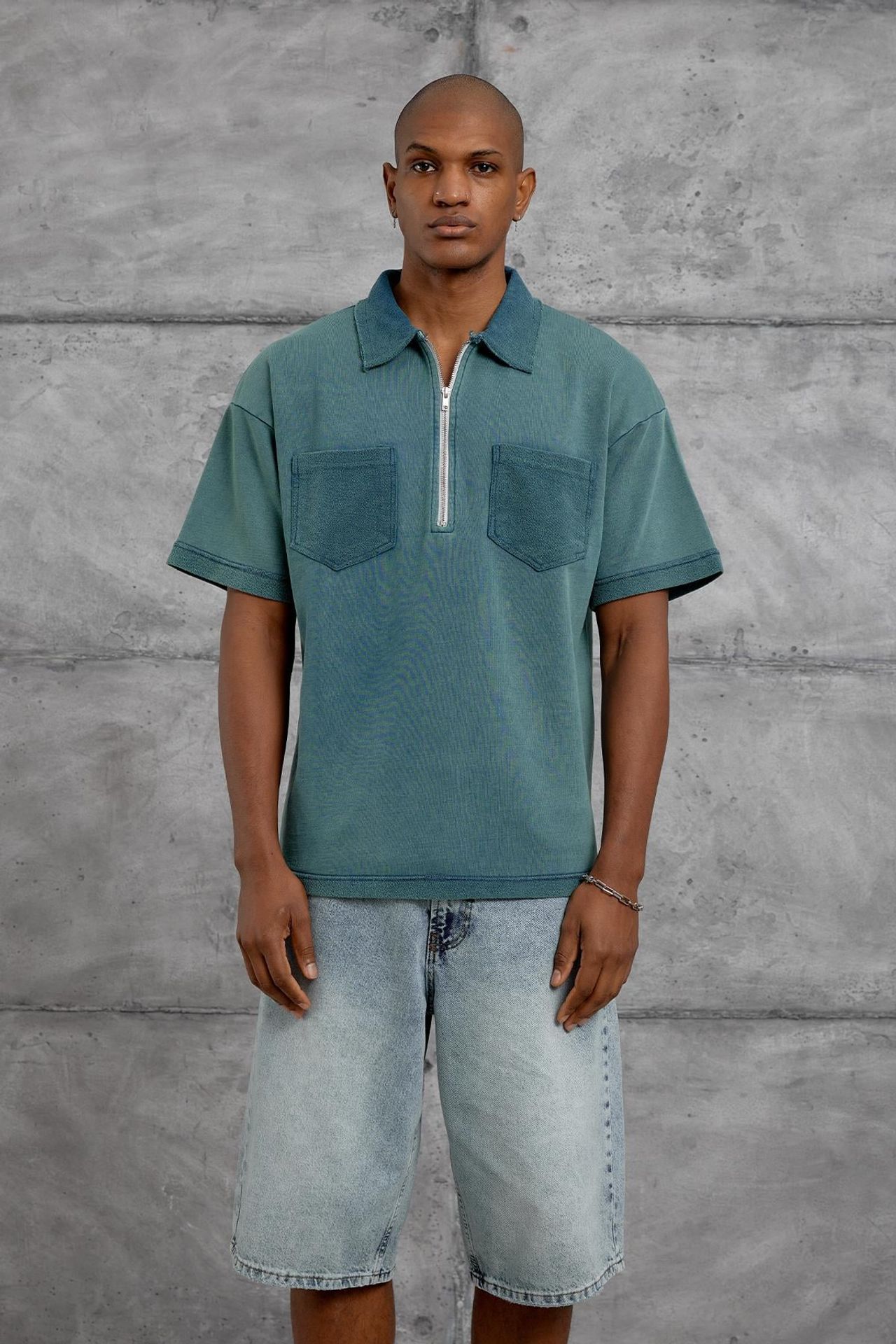 NOMARC Düz Kesim Bisiklet Yaka Tişört 1
