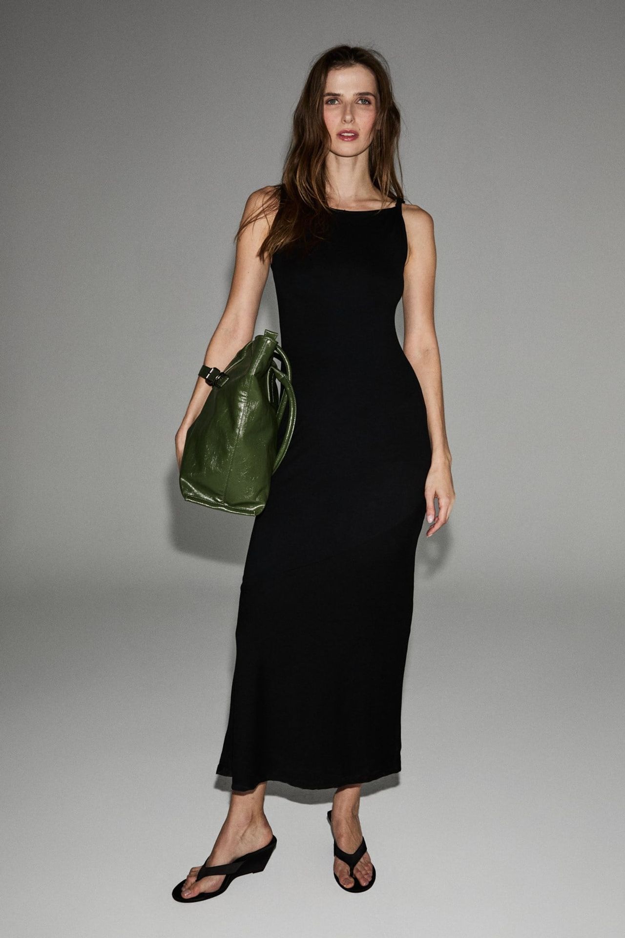 GRIMELANGE Crew Neck Fitted Maxi Dress 2