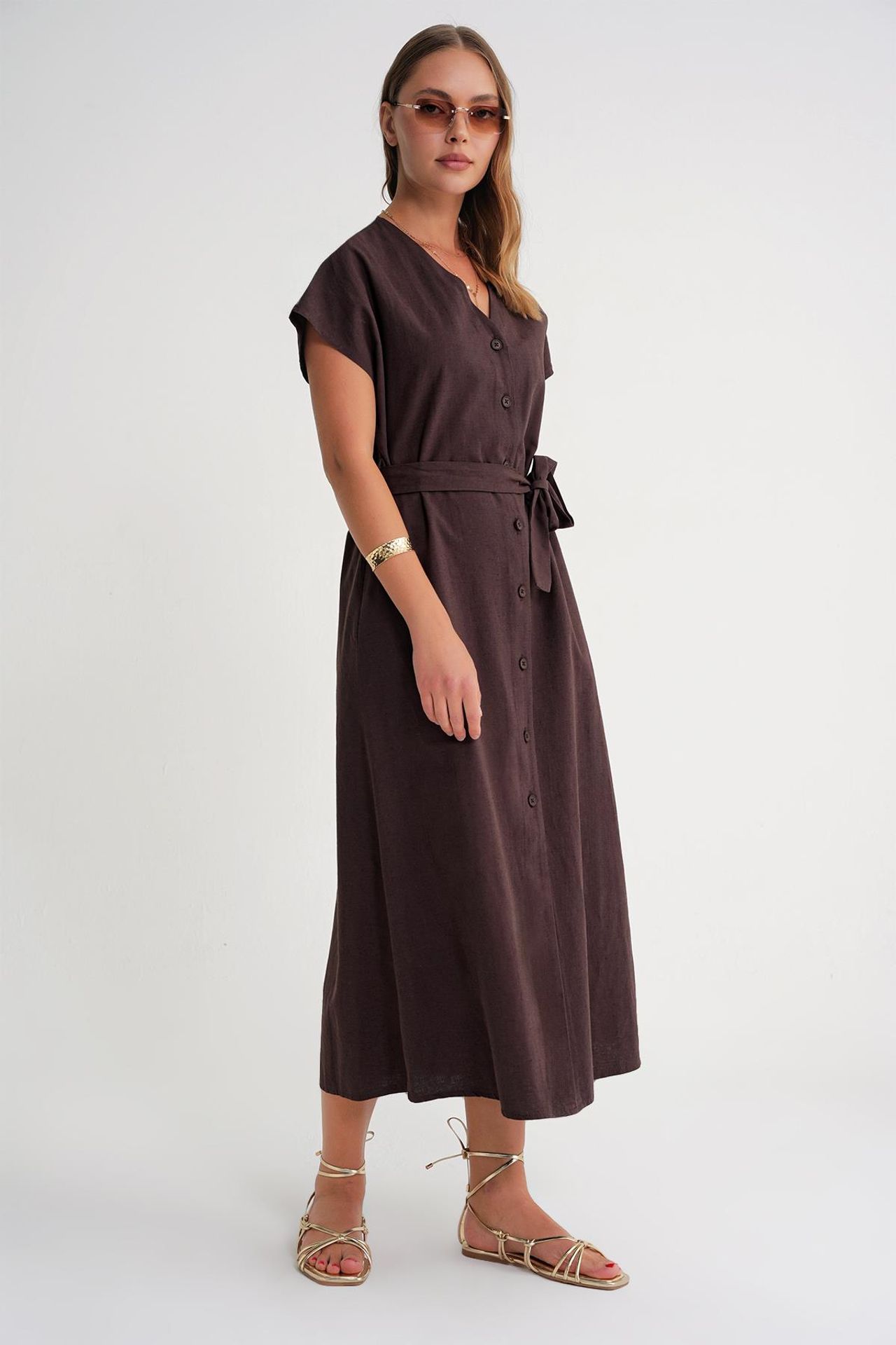 Mixray Belted Shirt Dress 2