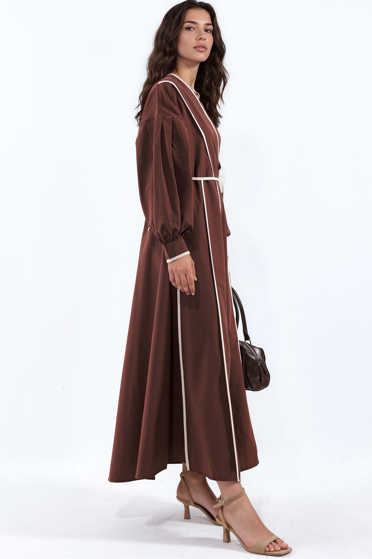 MSN Belted Striped Maxi Dress 2