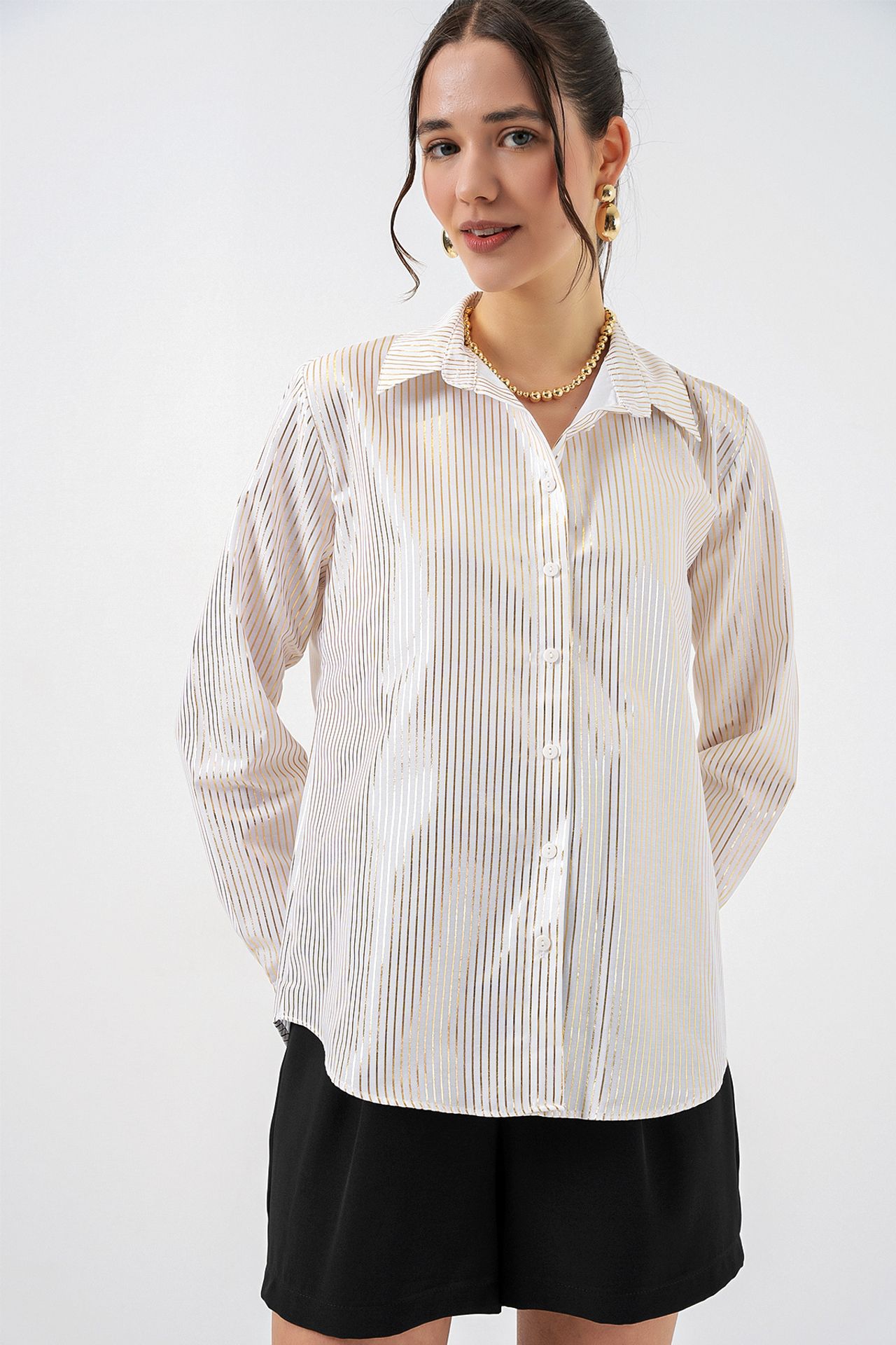 BDART Oversized Abstract Print Button-Front Shirt 3