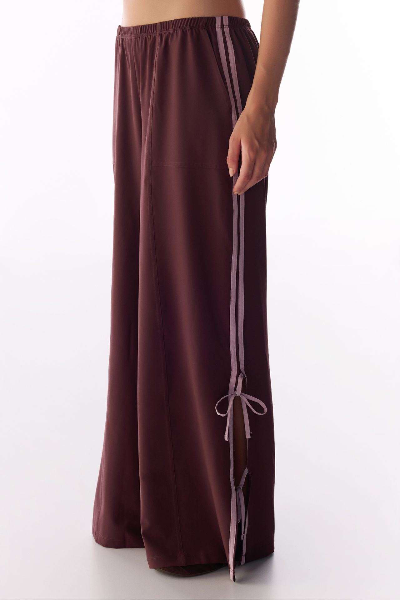 PENTI Ribbon Detail Wide-Leg Parachute Trousers 2