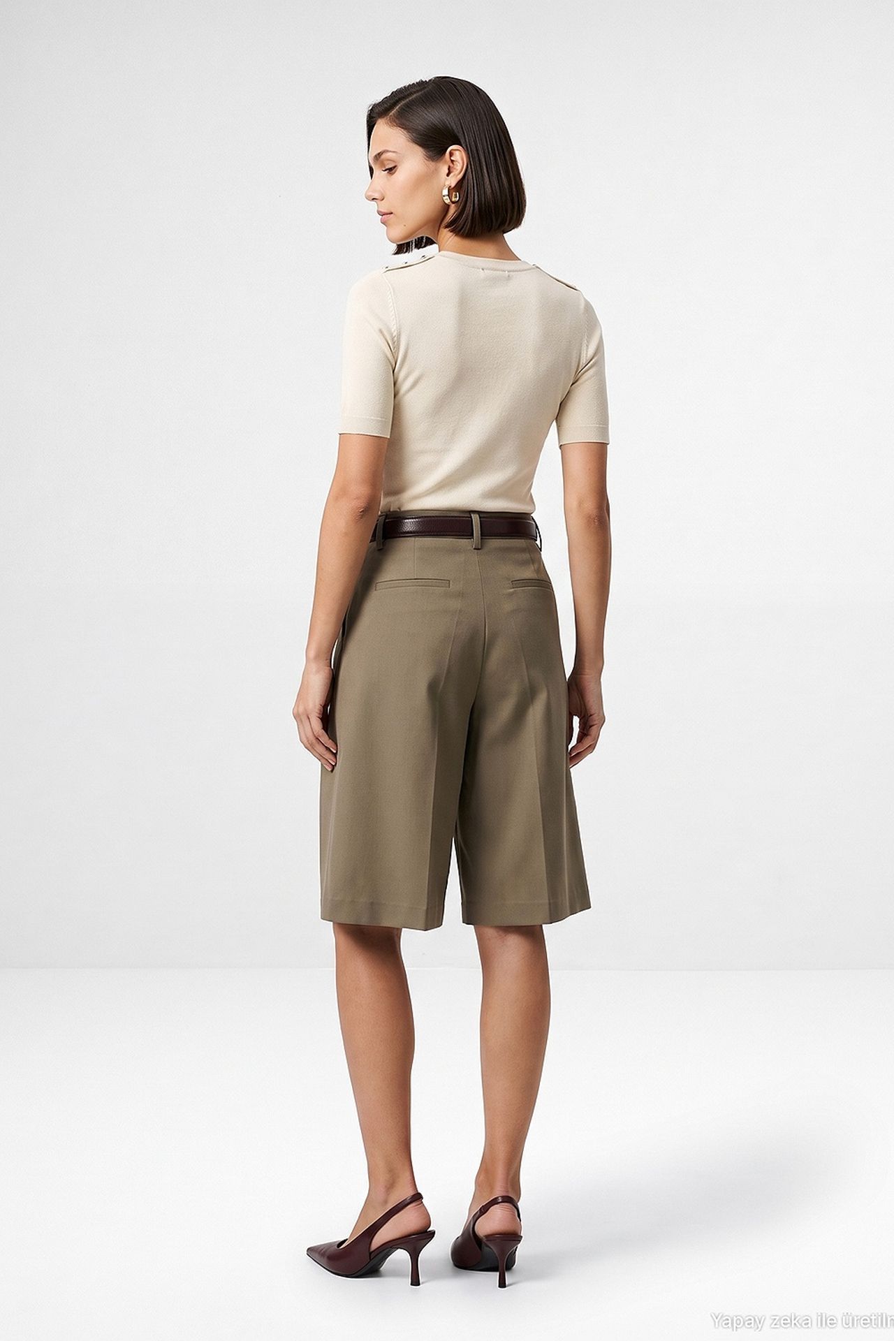 DILVIN Women's Tailored Pull-On Shorts