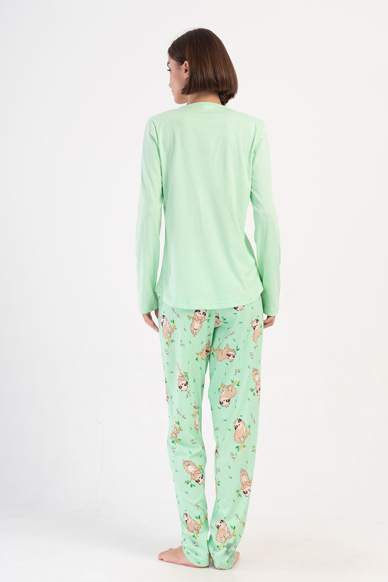 YAKE 2 Parçalı Baskılı Pijama Takımı 2