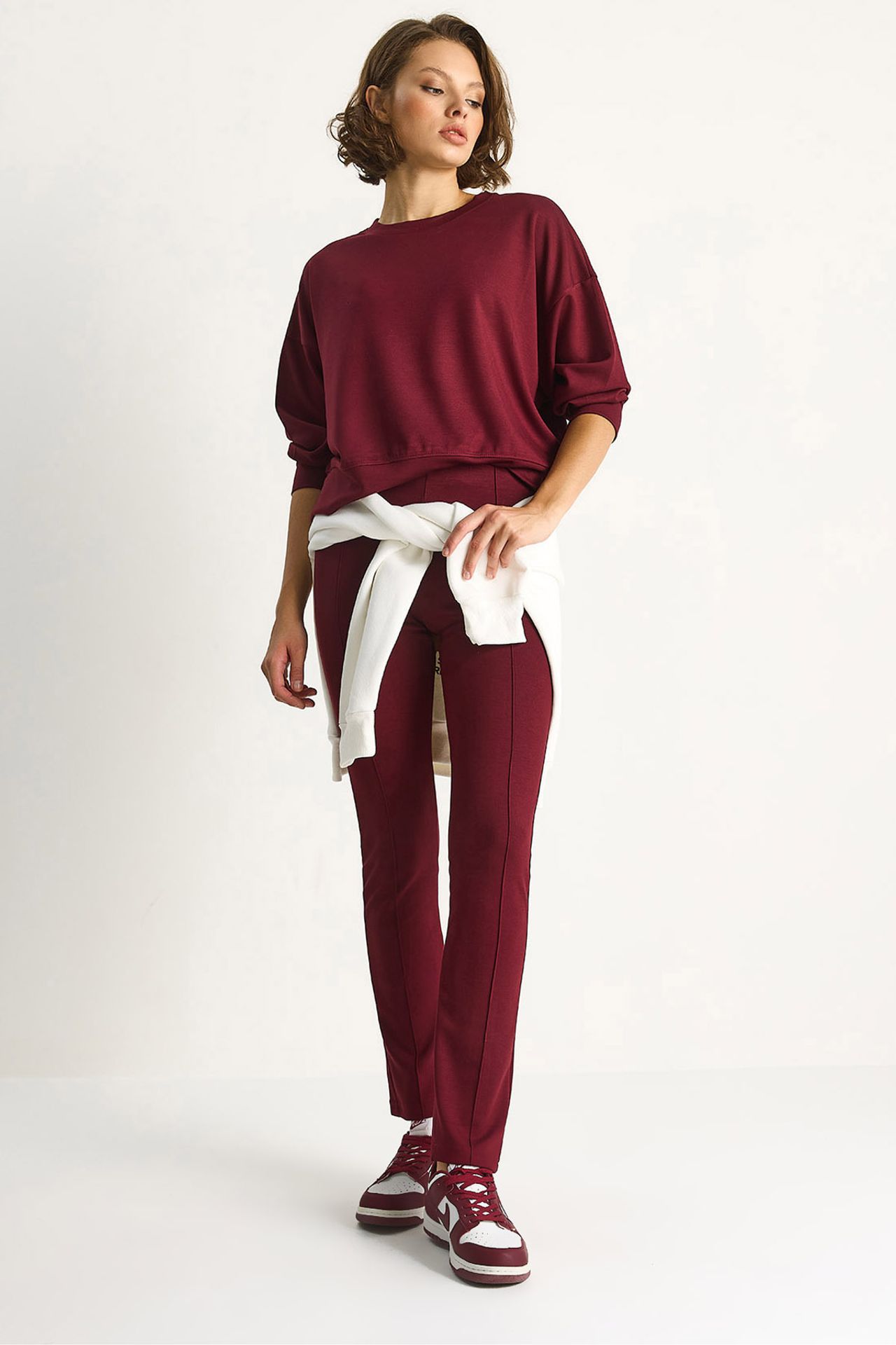 LUCCI Fitted Long Sleeve Crew Neck Two-Piece Set 1