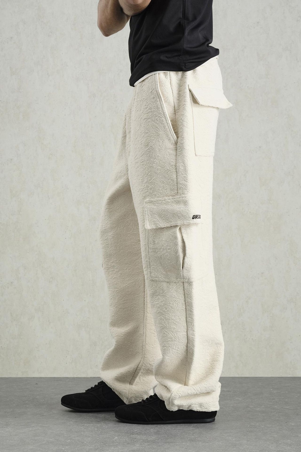 GIESTO Relaxed Fit Jacquard Pants 3