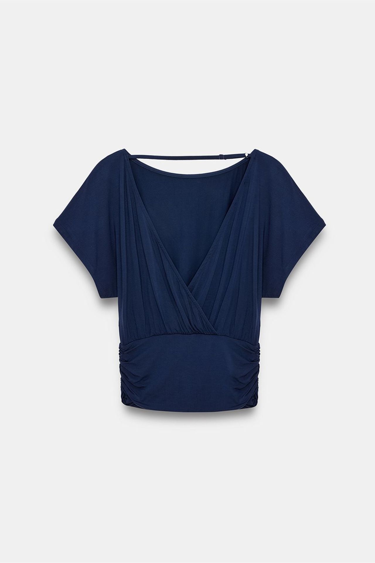 DILVIN Women's Modal Blend Cut-out Crew Neck Blouse 6