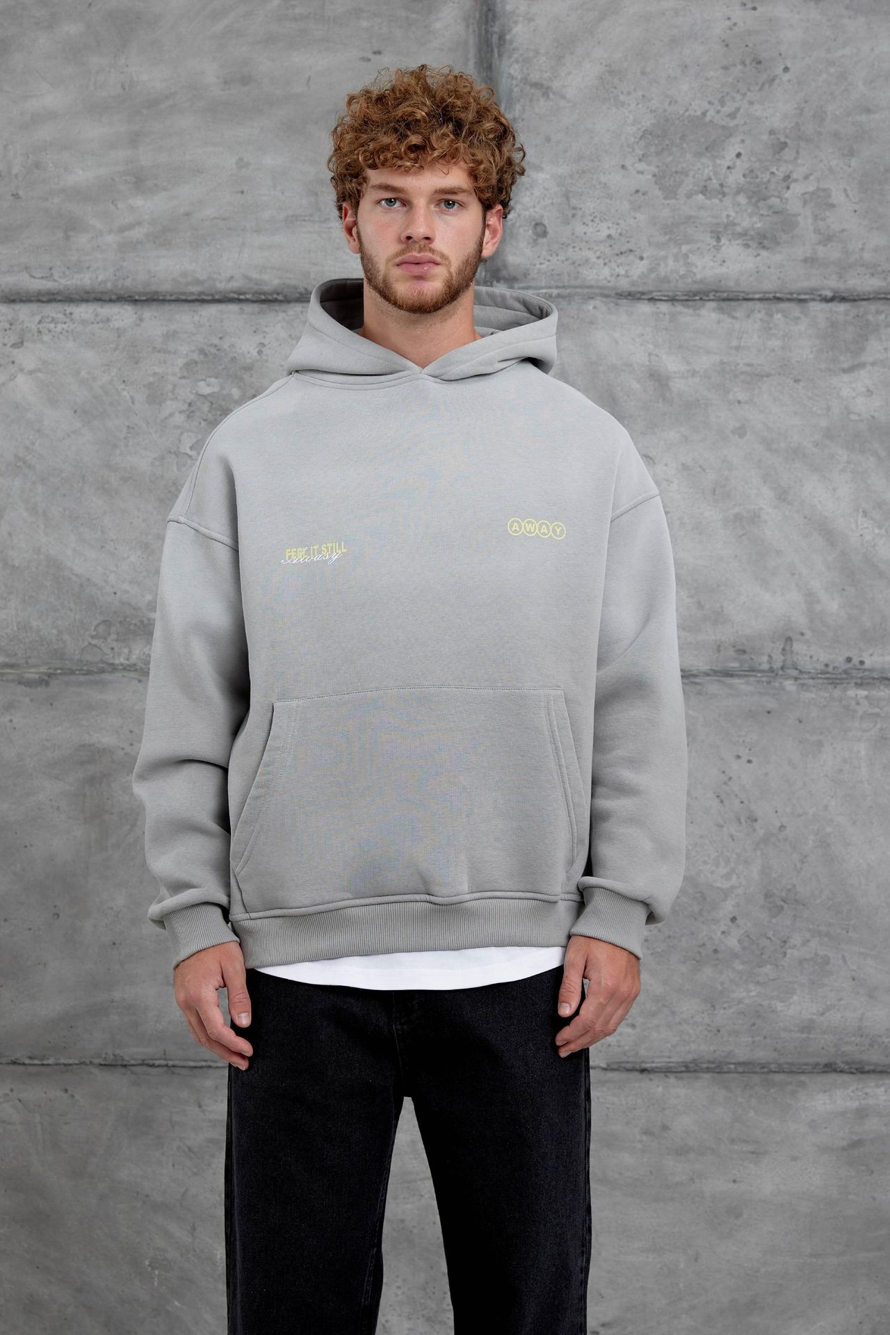 NOMARC Geniş Kesim Kapüşonlu Logolu Cepli Hoodie 1