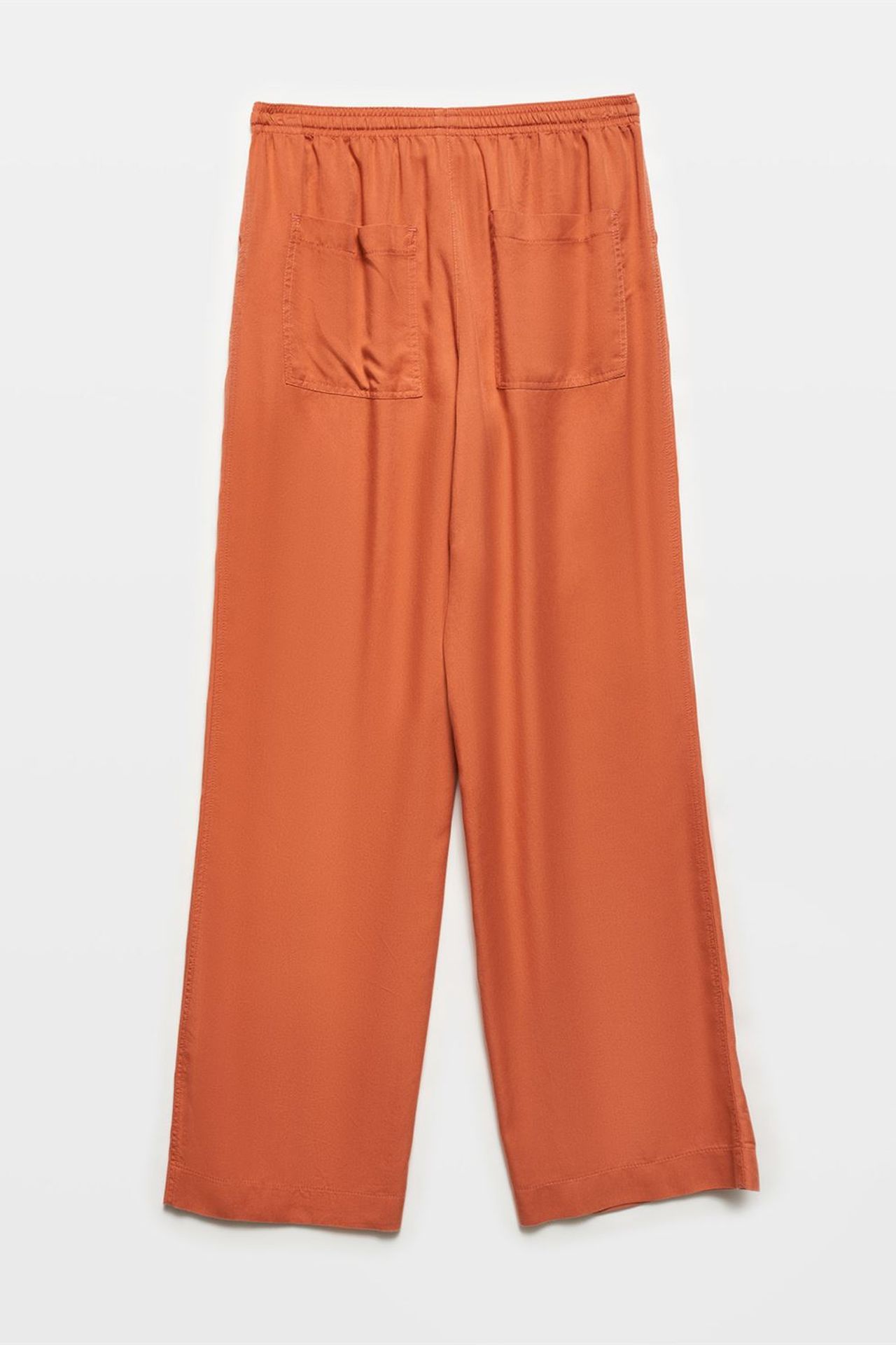 DILVIN Kadın Tencel Geniş Paça Pantolon 2