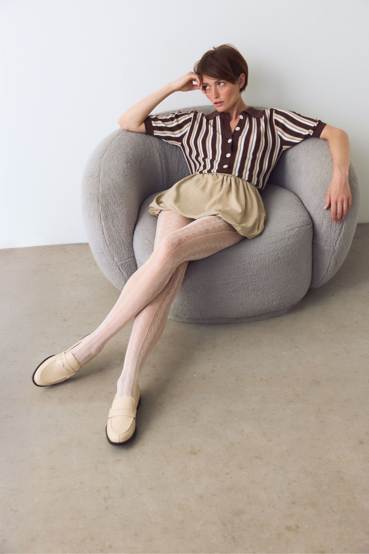 PENTI Amelia Geometric Pattern Mesh Tights 2