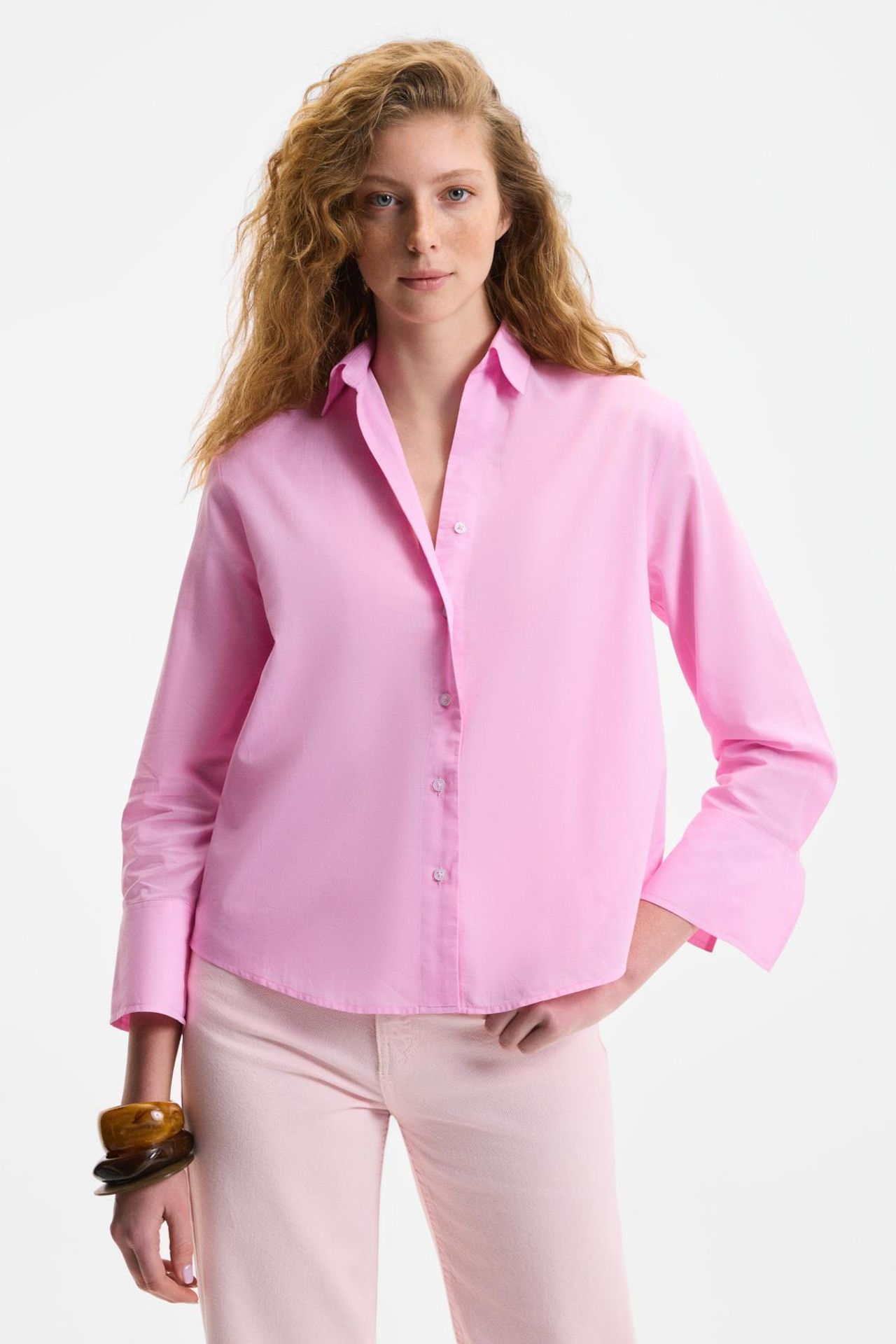 GRIMELANGE Oversize Poplin Düğmeli Gömlek 1
