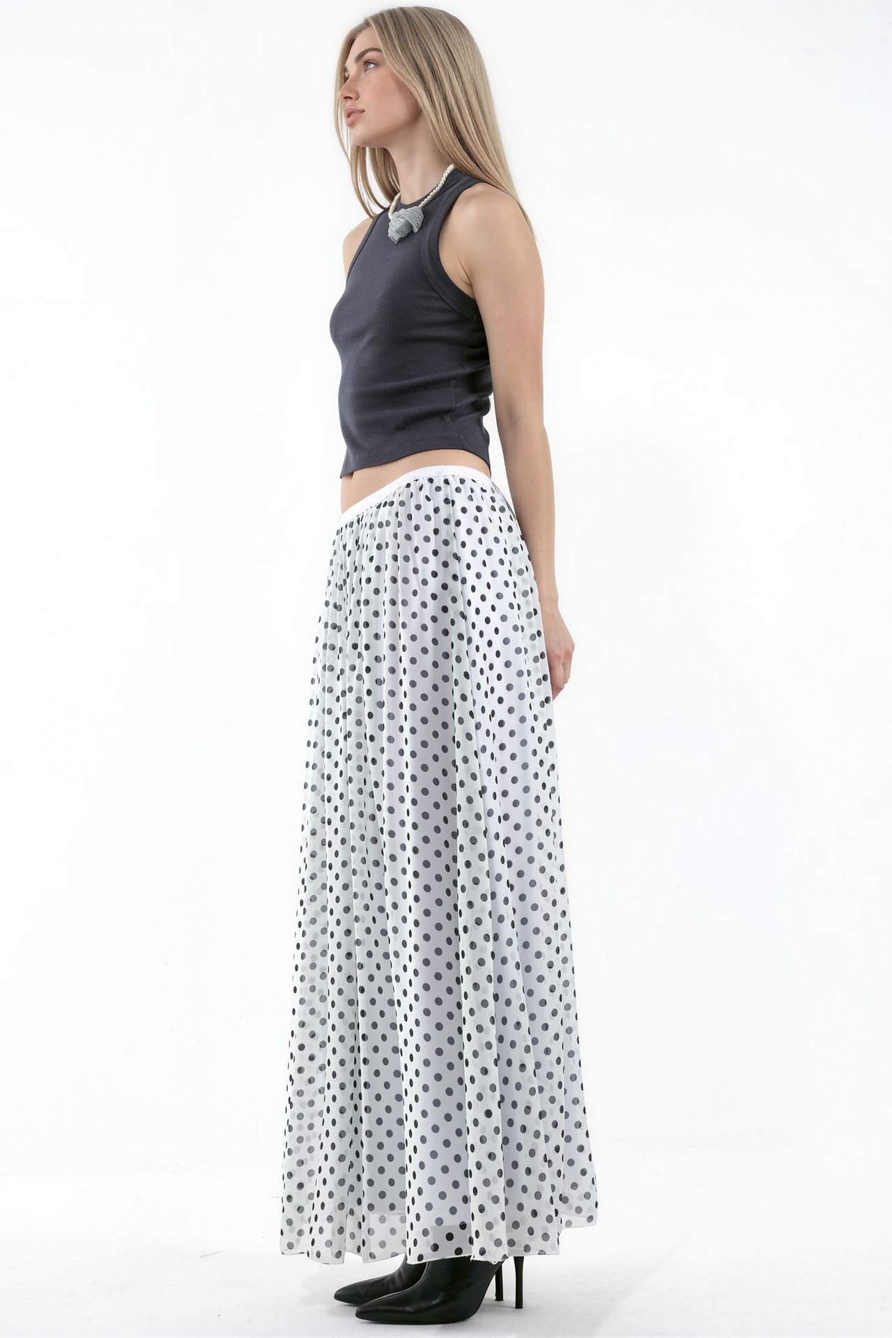 BDART High-Waist Polka Dot Maxi Skirt 2