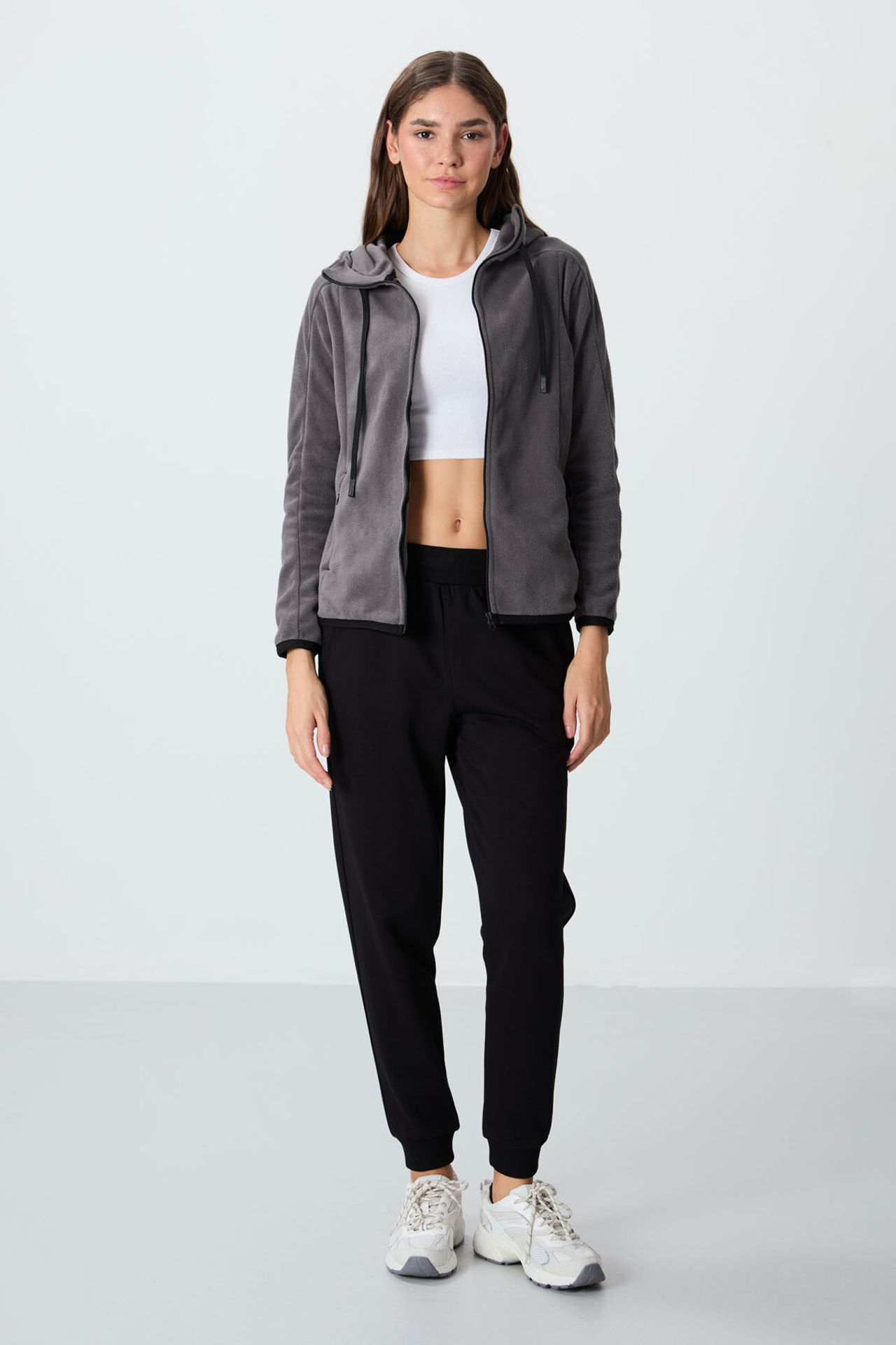 TOMMY Women's Plush Zip-up Hooded Sweatshirt 2