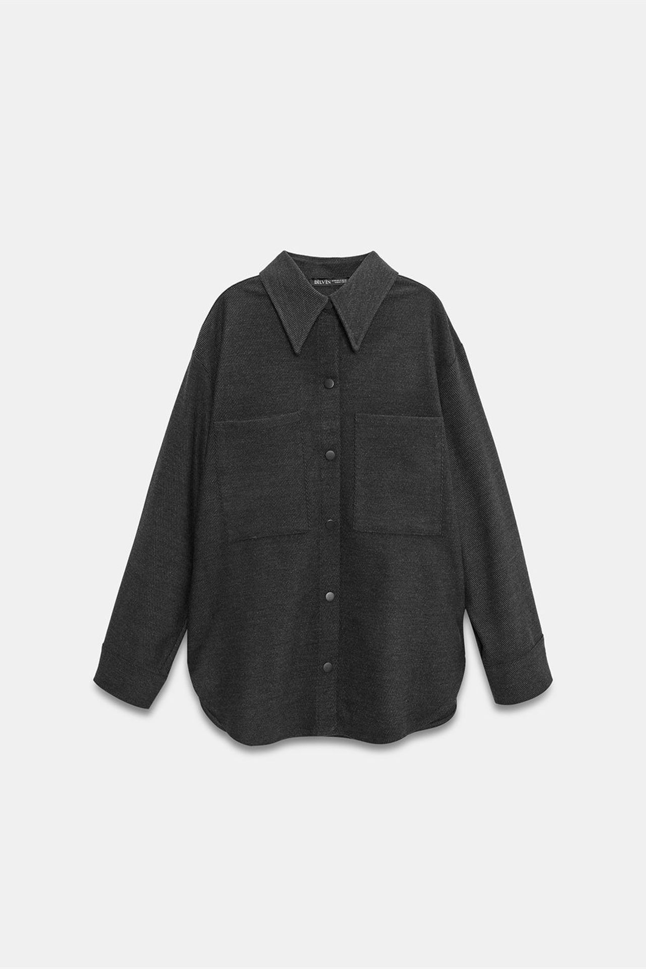 DILVIN Oversize Uzun Kollu Örme Gömlek Ceket 5