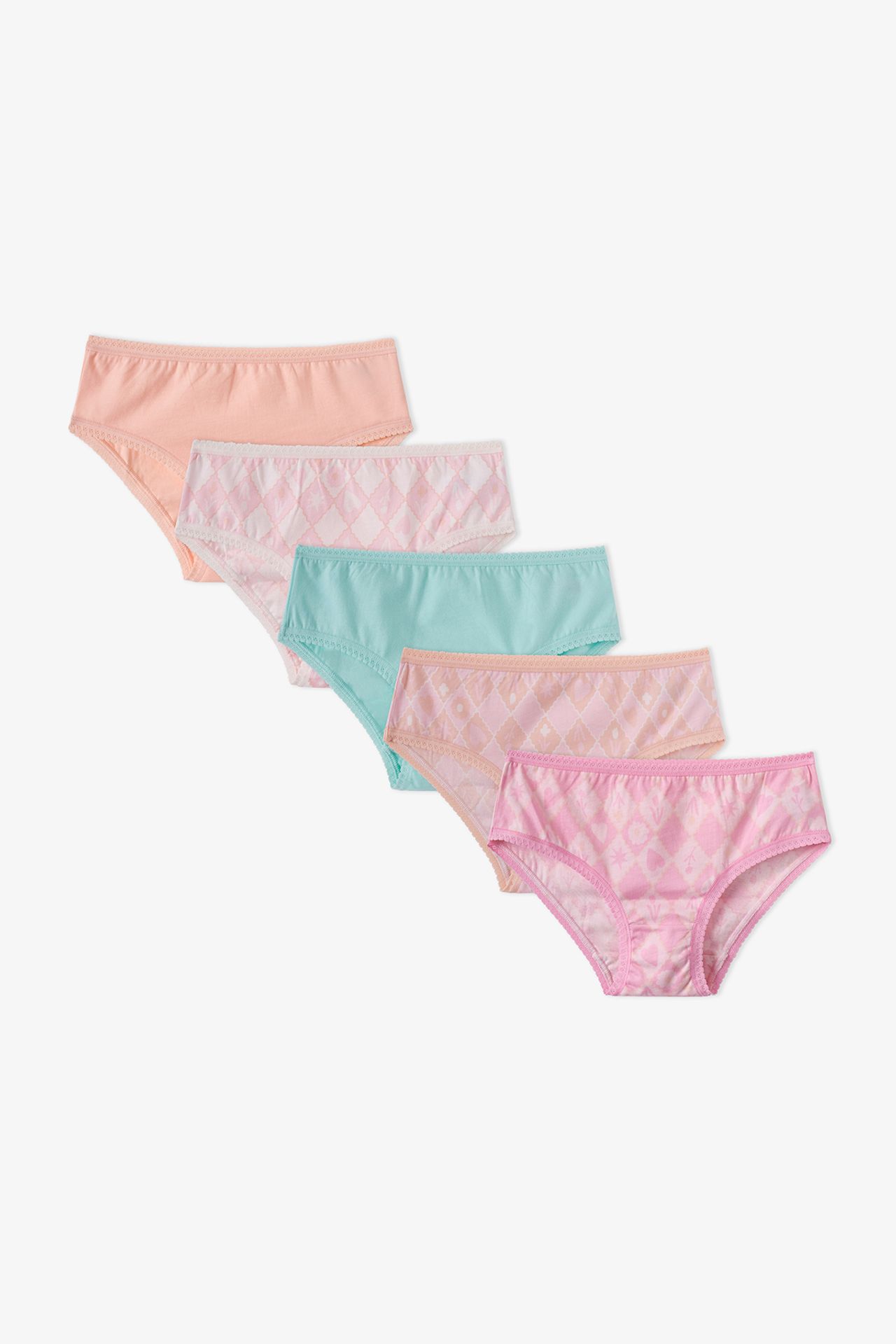 PENTI Girls' Princess Print Floral Cotton Briefs 1