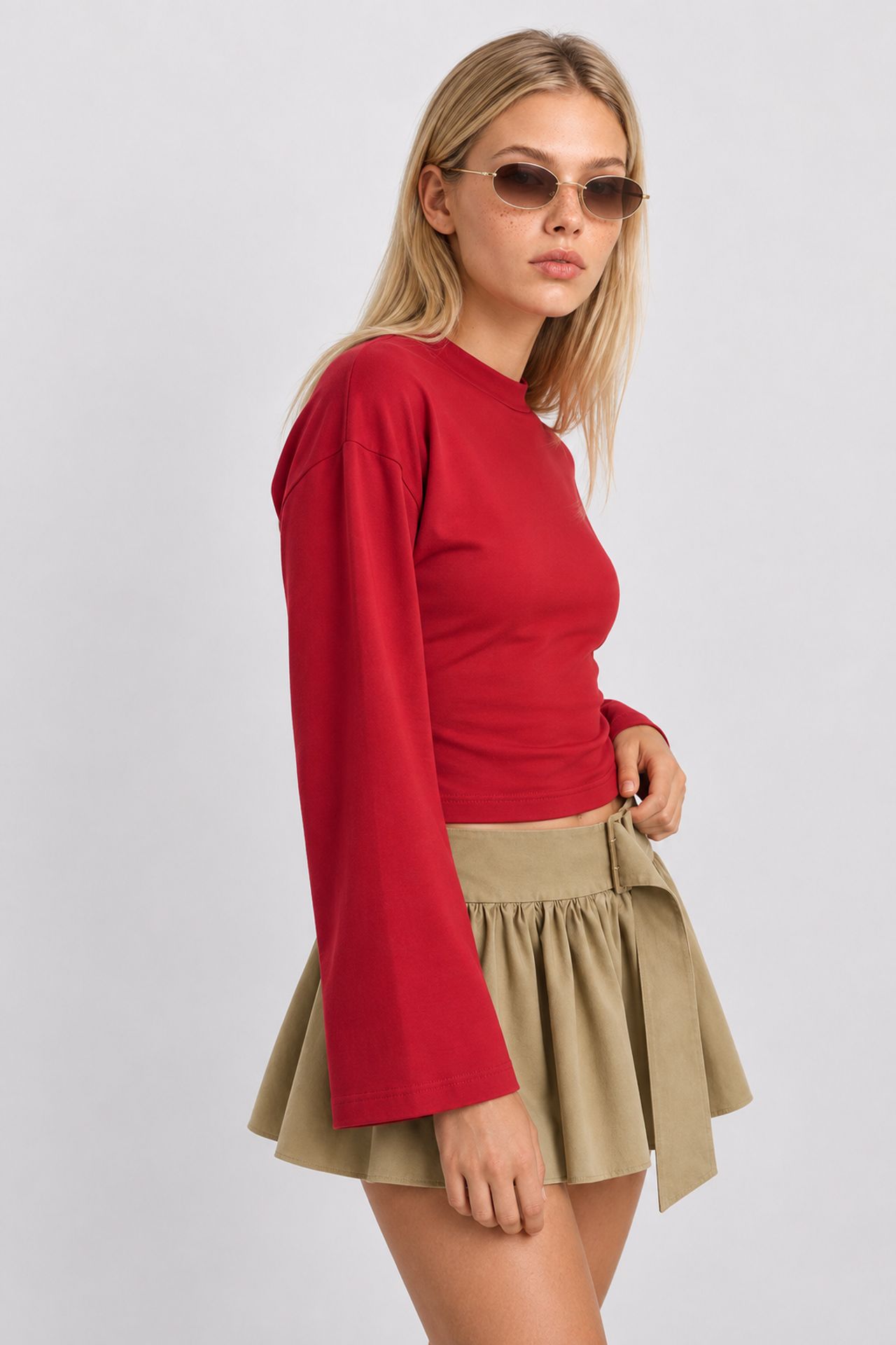 ISTANBUL Crew Neck Long Sleeve Blouse