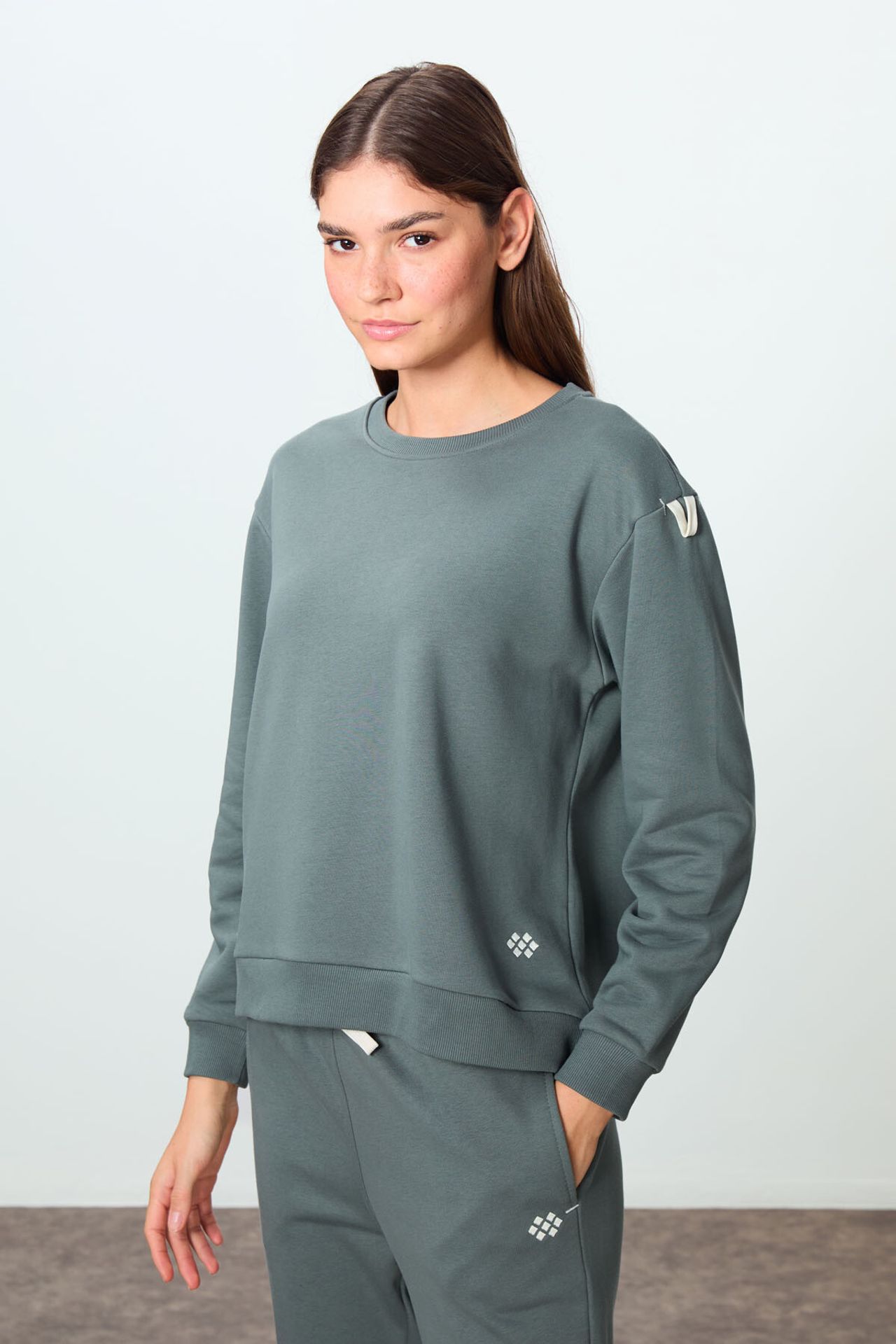TOMMY Oversized Ribbed Sweatshirt And Pants Set 2