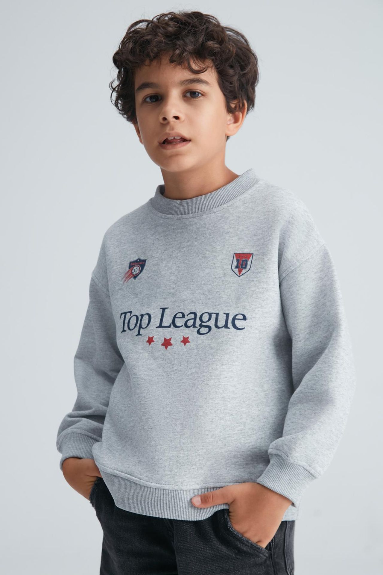 GRIMELANGE Crew Neck Text Print Sweatshirt 4