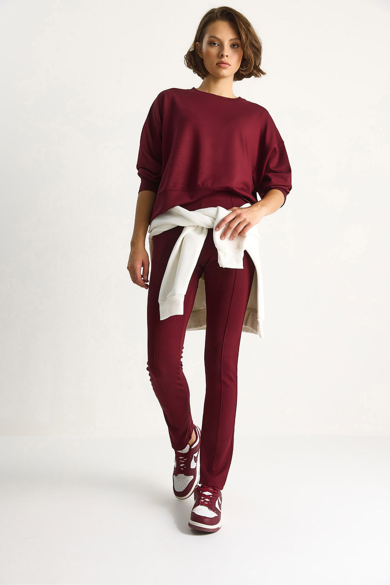 LUCCI Fitted Long Sleeve Crew Neck Two-Piece Set 2