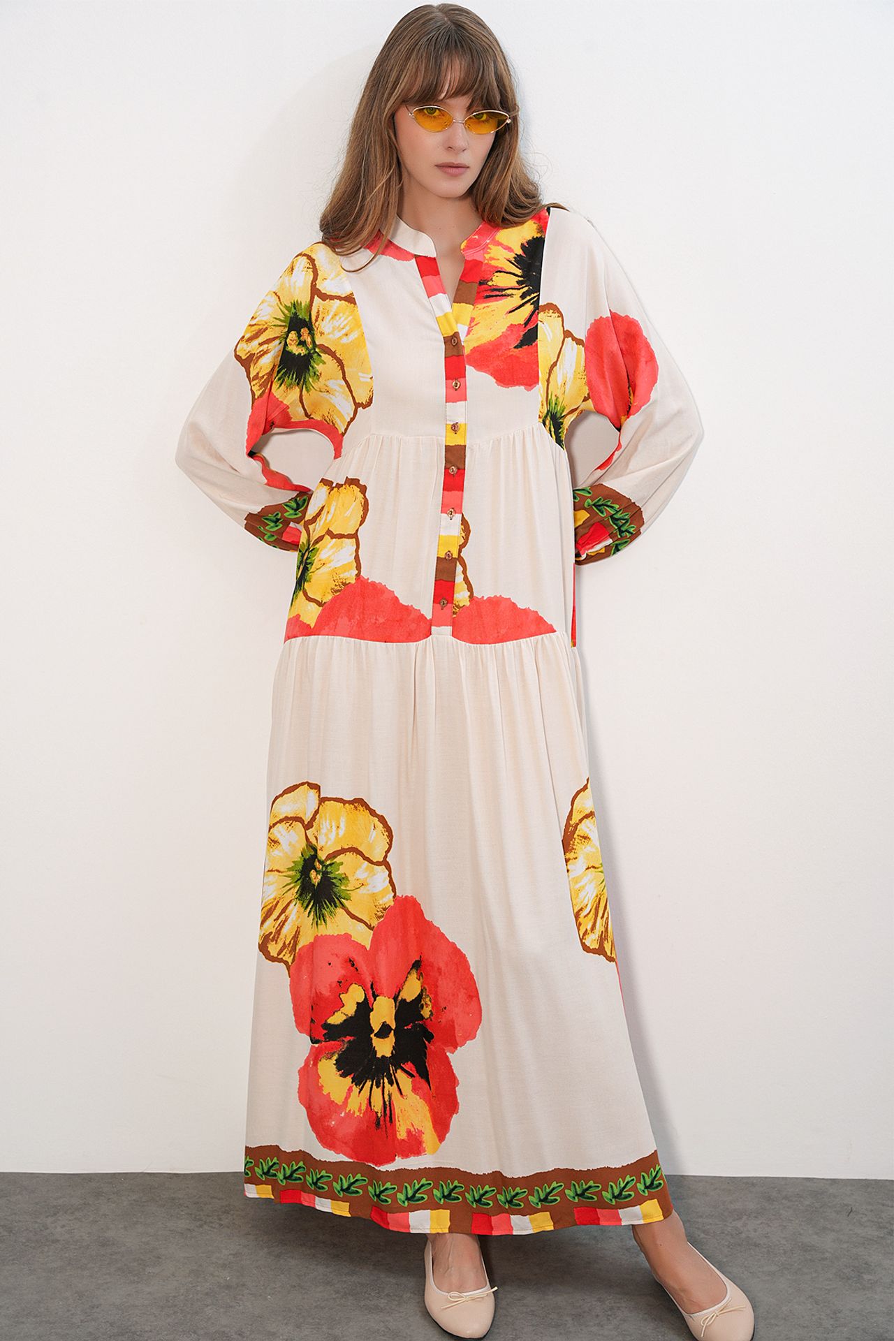 BDART Patterned V-Neck Maxi Dress 4