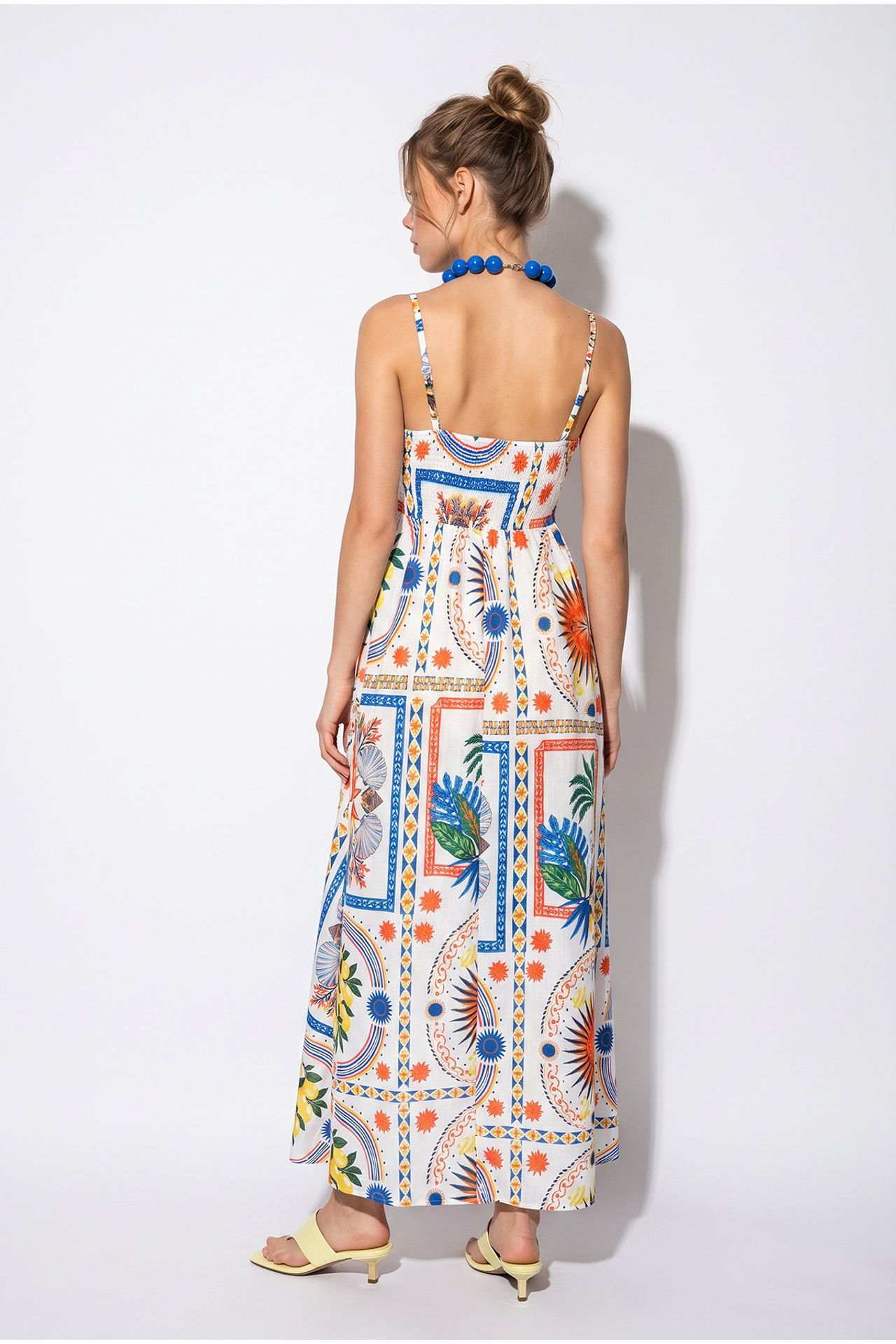 LUCCI Printed Square Neck Sleeveless Maxi Dress 6