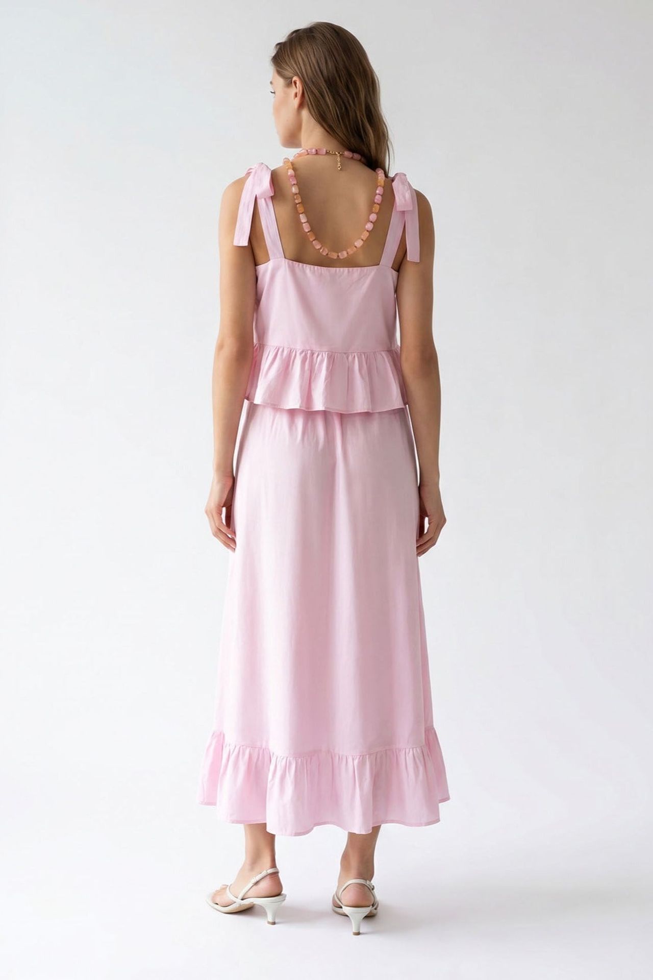 MIXRAY Women's Sleeveless A-line Midi Dress 4