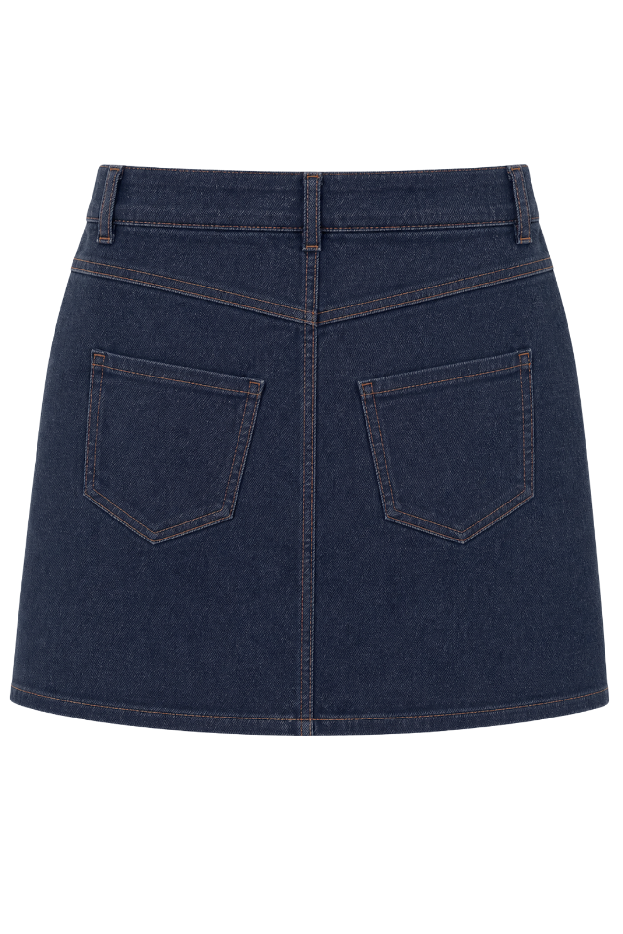 MIXRAY High Waist A-Line Denim Mini Skirt with Button Closure 3