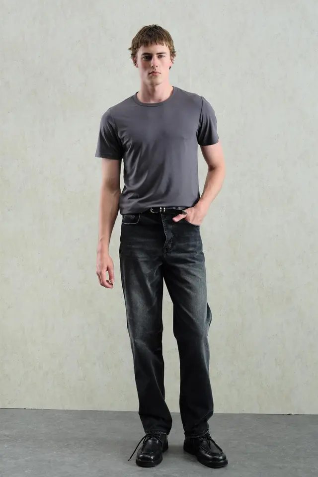 GIESTO Regular Fit Straight Leg Denim Jeans