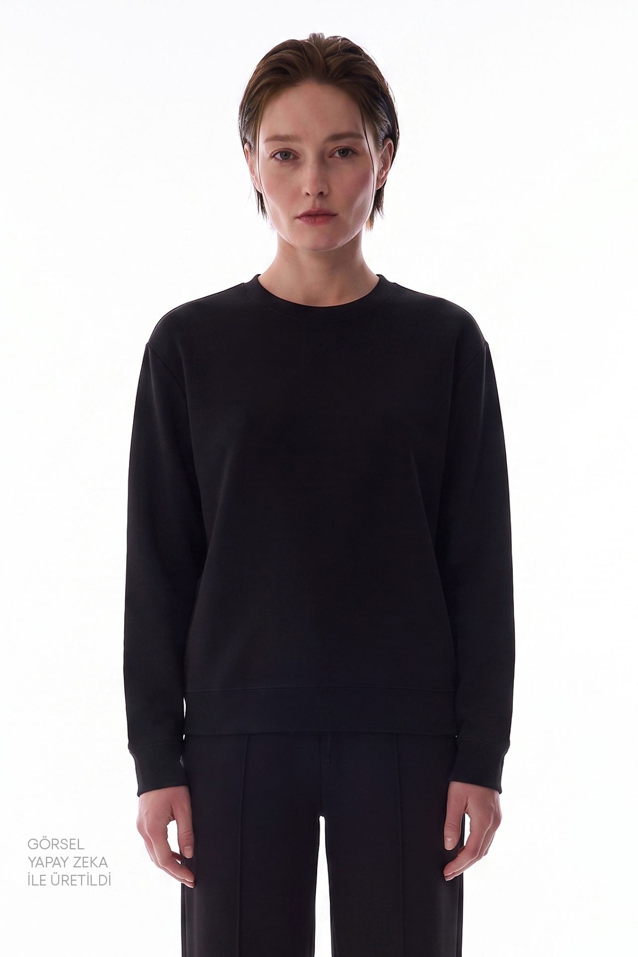 PENTI Modal Crew Neck Oversized Sweatshirt 1