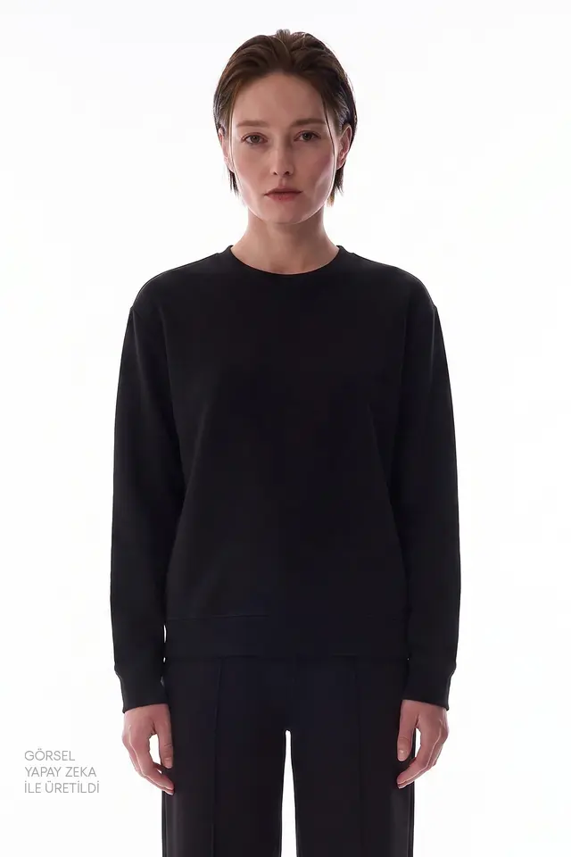 PENTI Modal Crew Neck Oversized Sweatshirt