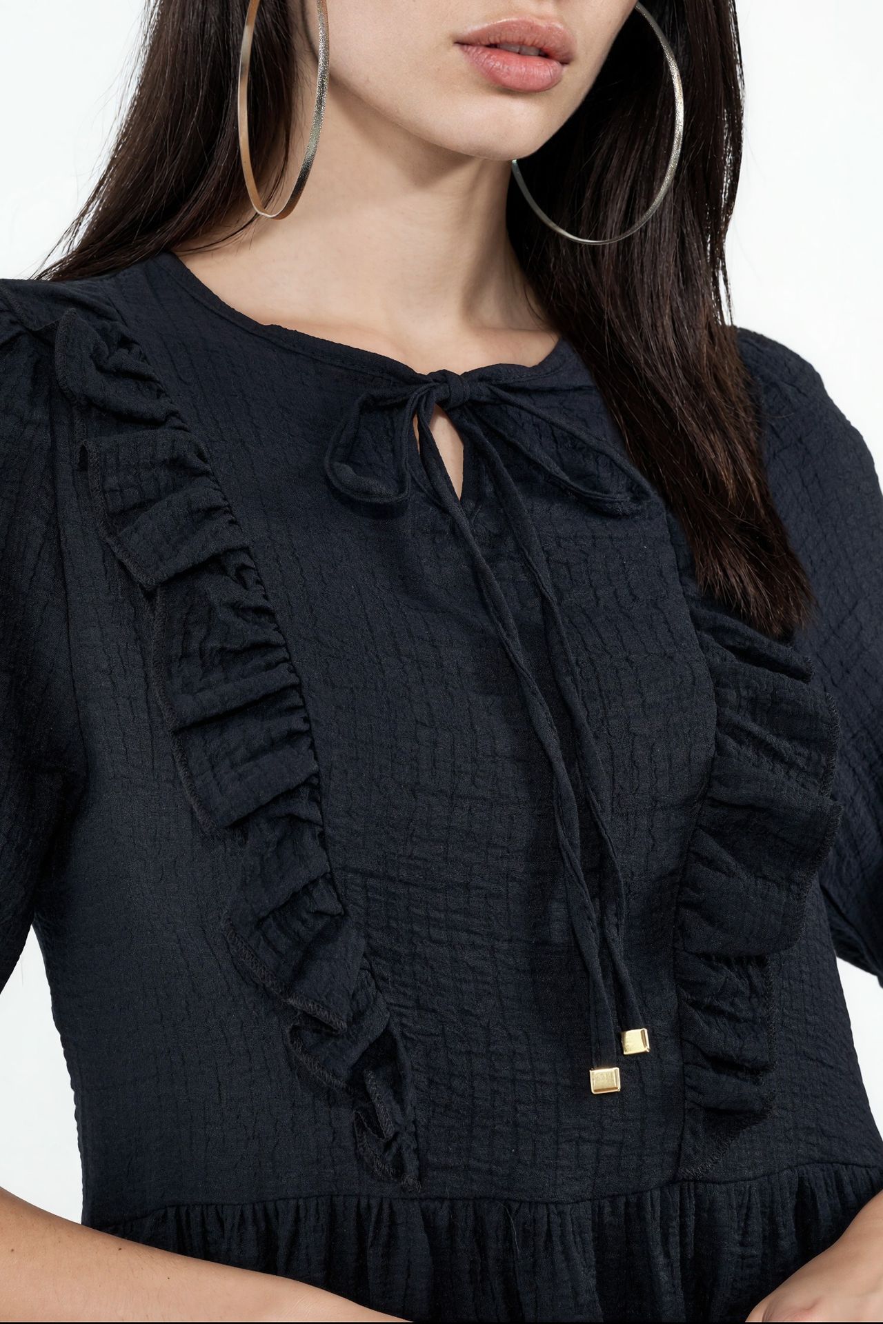 BDART Kadın A Kesim Mini Smock Elbise 4