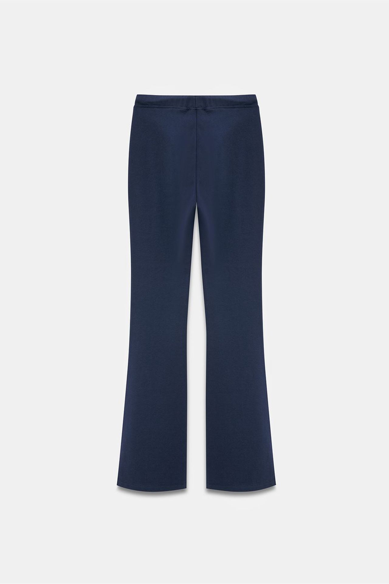 DILVIN Mid-Waist Flare Jersey Pants With Drawstring 6